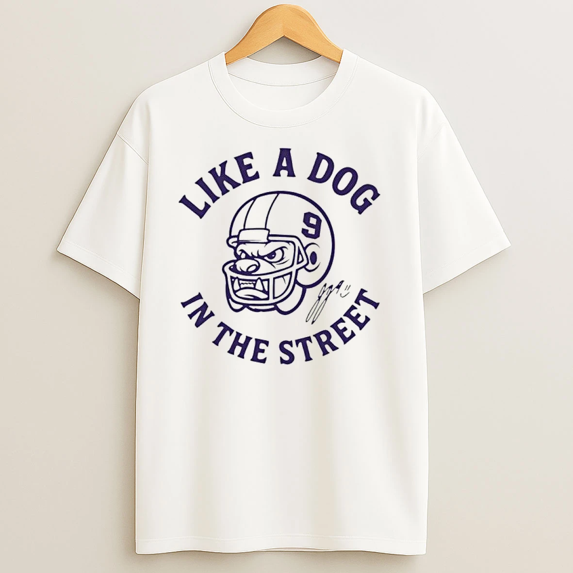J J Mccarthy Minnesota Vikings Like A Dog In The Street Signature T Shirts