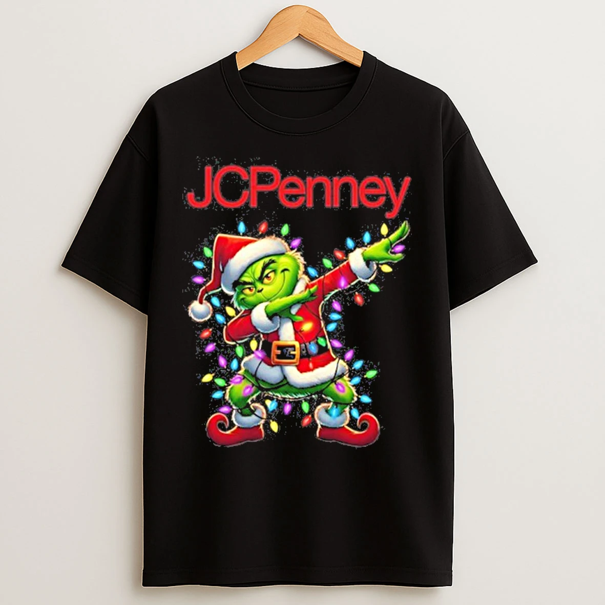 Jcpenney Logo X Grinch Dabbing Light Christmas T Shirts