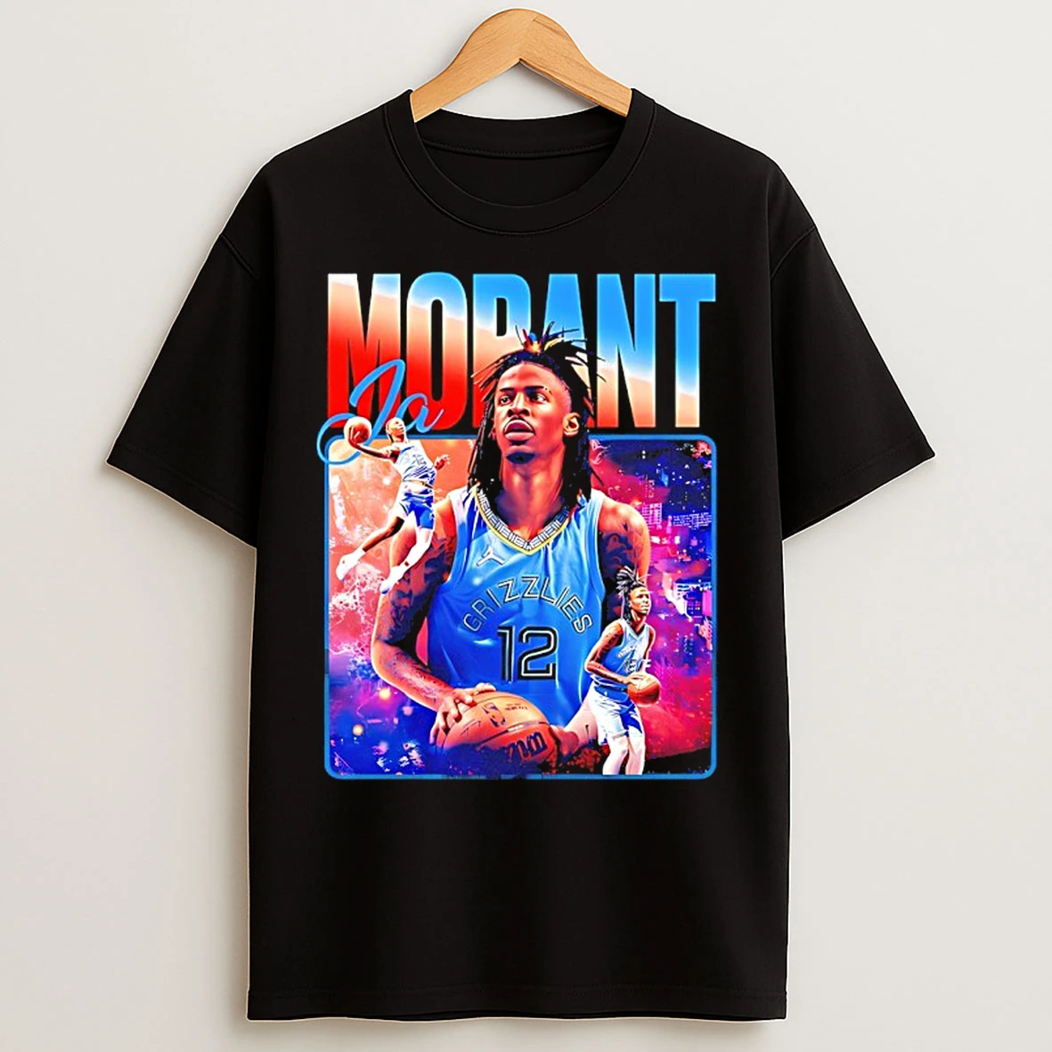 Ja Morant Memphis Grizzlies The Sky Riser T Shirts