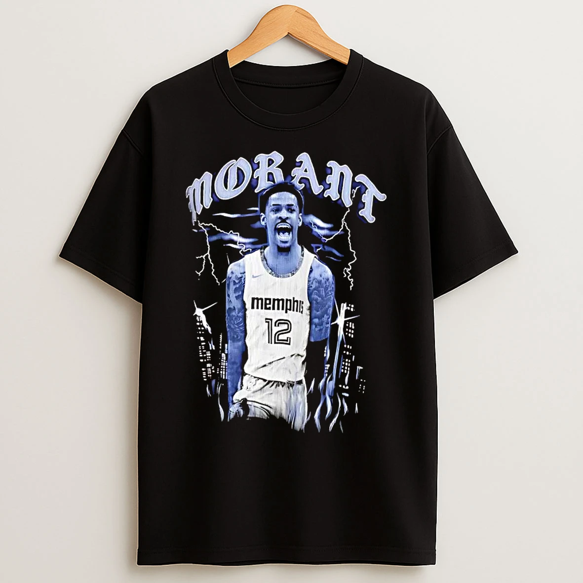 Ja Morant City Skyline Memphis Grizzlies T Shirts