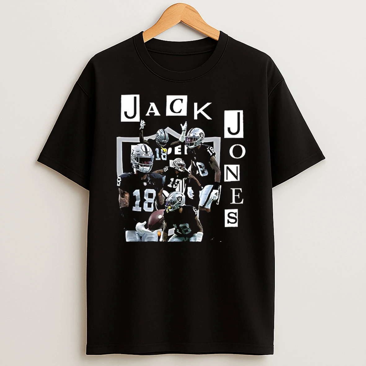 Jack Jones Las Vegas Raiders Football Graphic Shirts