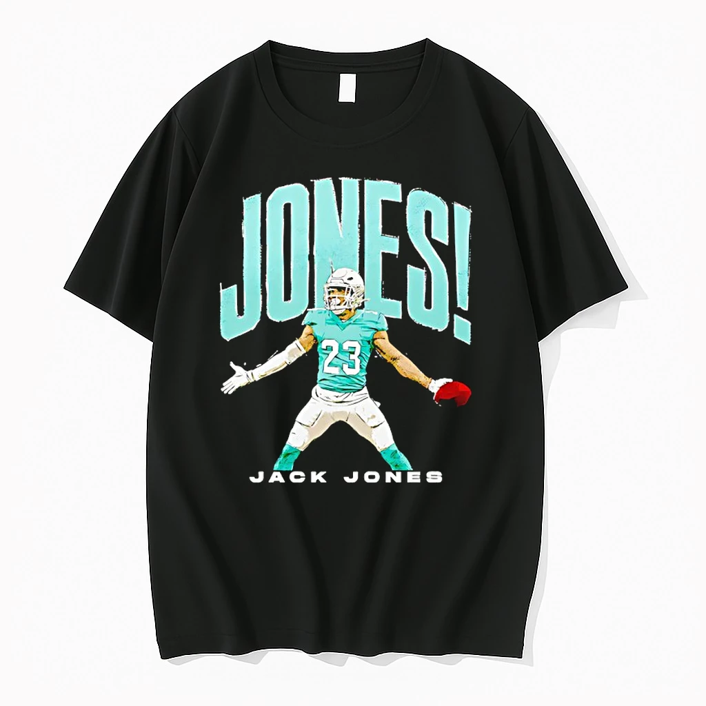 Jack Jones Holding Football Miami Dolphins Shirts