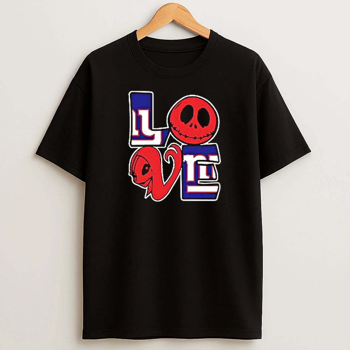 Jack Skellington And Sally Fan New York Giants T Shirts
