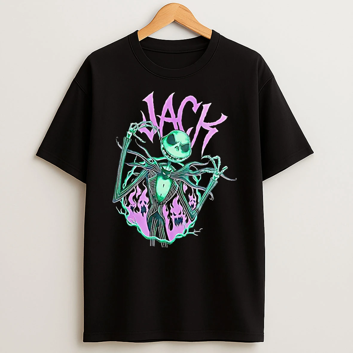 Jack Skellington The Nightmare Before Christmas Flames Girls Shirts