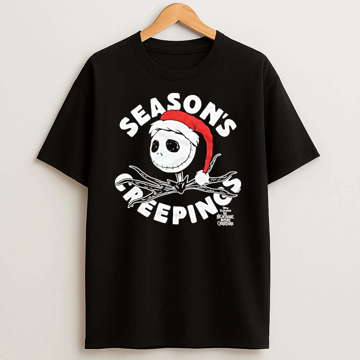 Jack Skellington Wearing Santa Claus Before Christmas Seasons Creepings Shirts