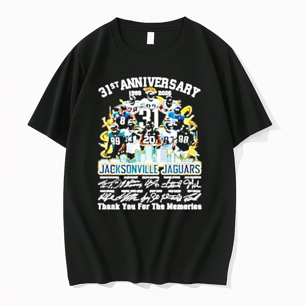 Jacksonville Jaguars 31st Anniversary 1995 2026 Thank You For The Memories Player Signature Shirts