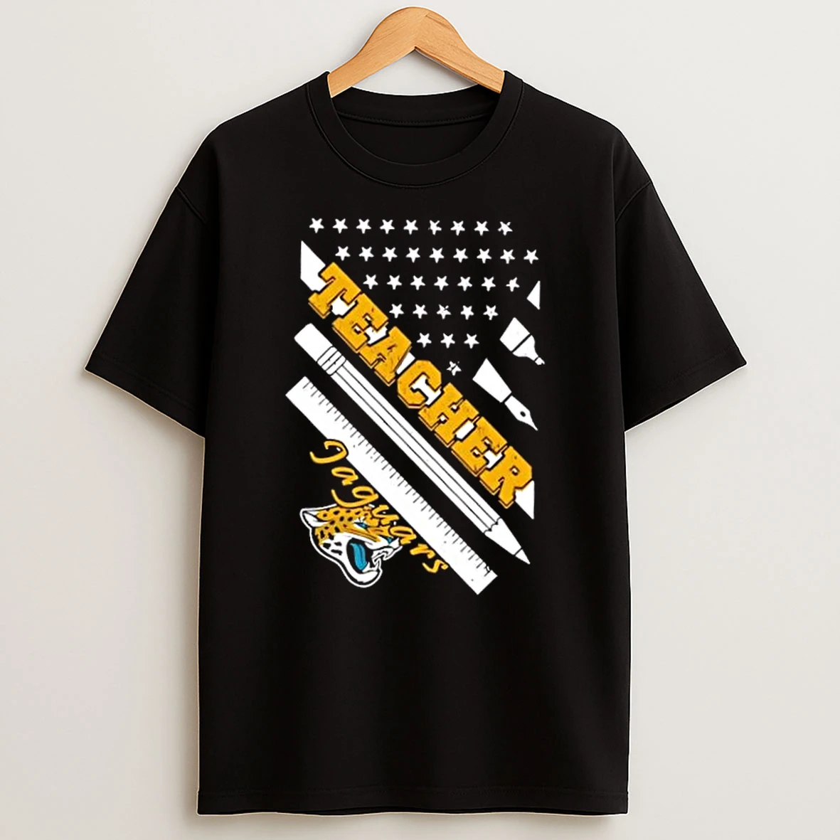 Jacksonville Jaguars Football X Teacher American Flag Shirts