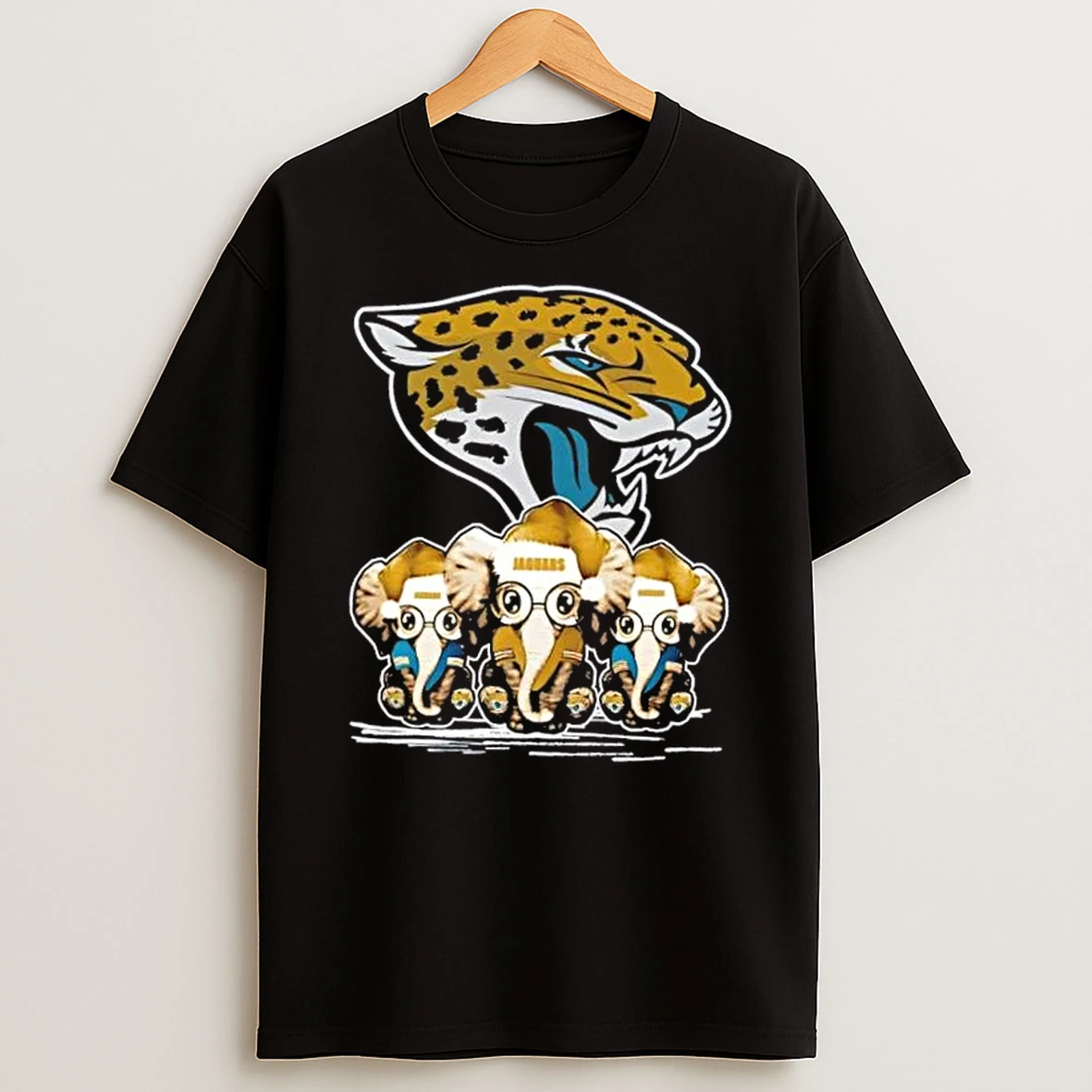 Jacksonville Jaguars X Elephants Santa Hat Merry Christmas Shirts