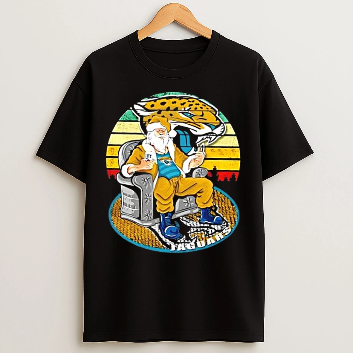 Jacksonville Jaguars X Santa Claus Christmas Vintage T Shirts