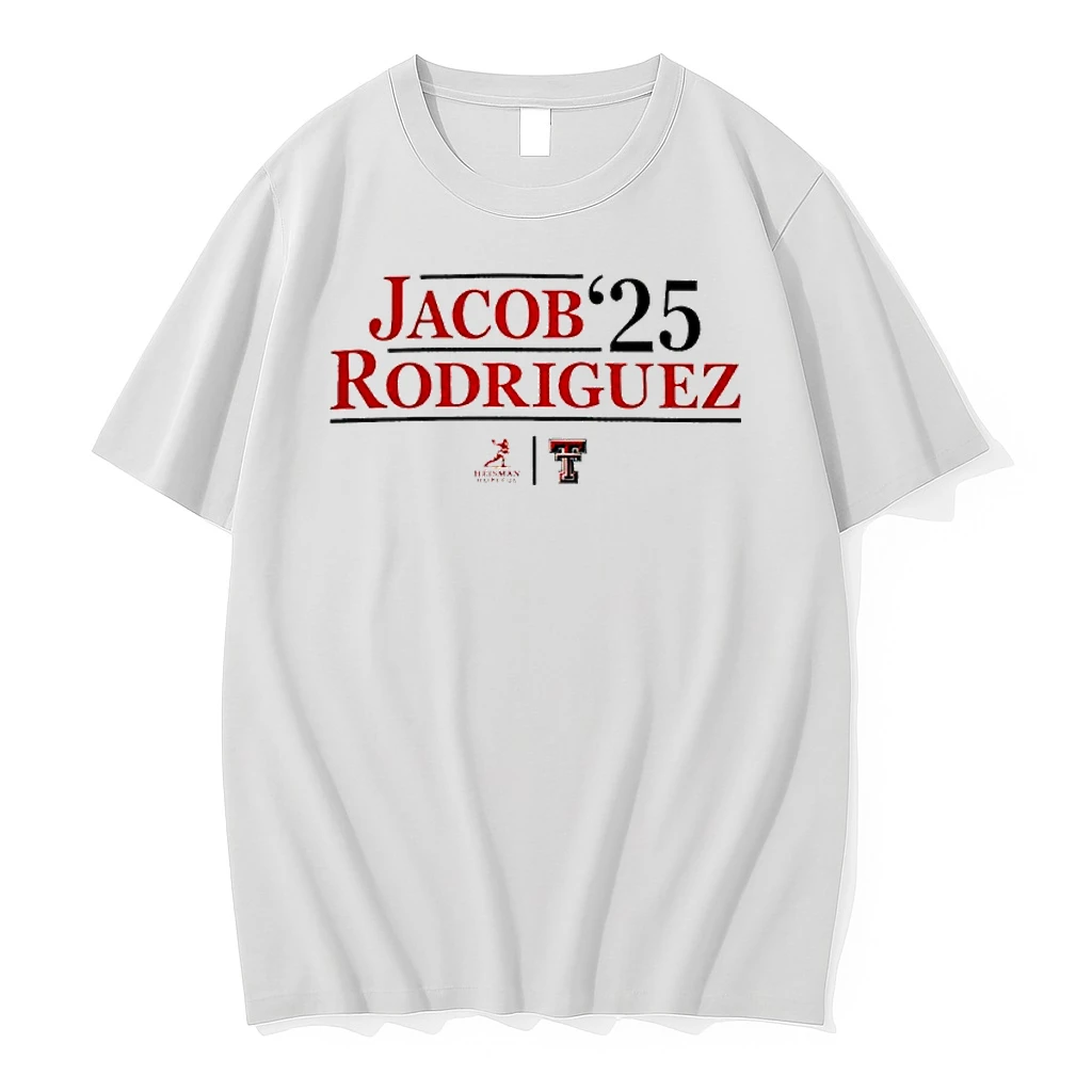 Jacob Rodriguez 25 Heisman Texas Tech Red Raiders Shirts