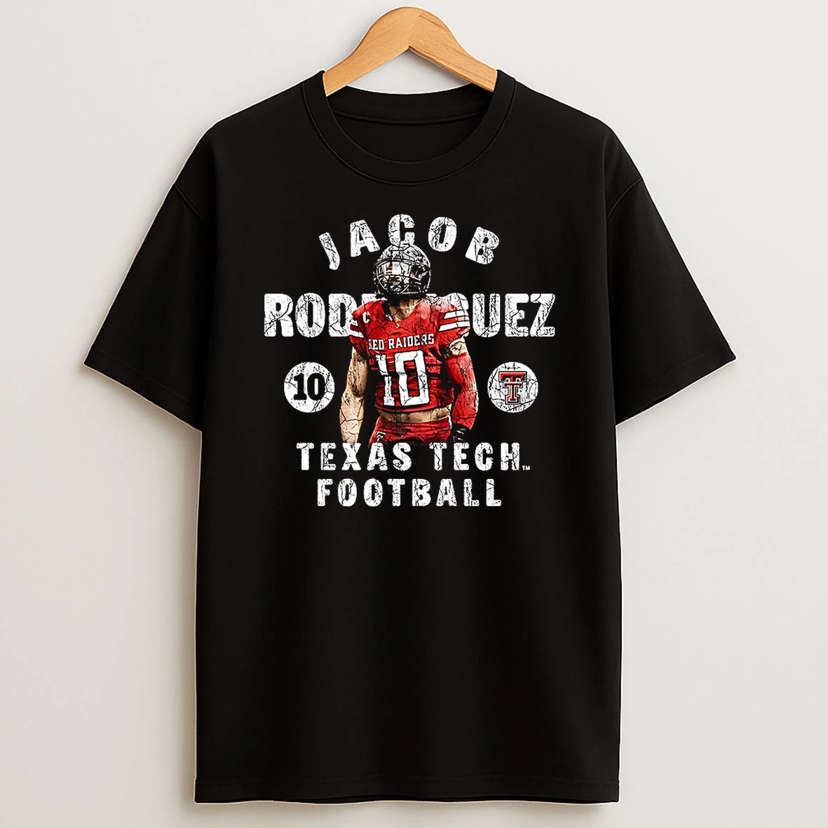 Jacob Rodriguez Texas Tech Red Raiders Football Number 10 Retro Shirts
