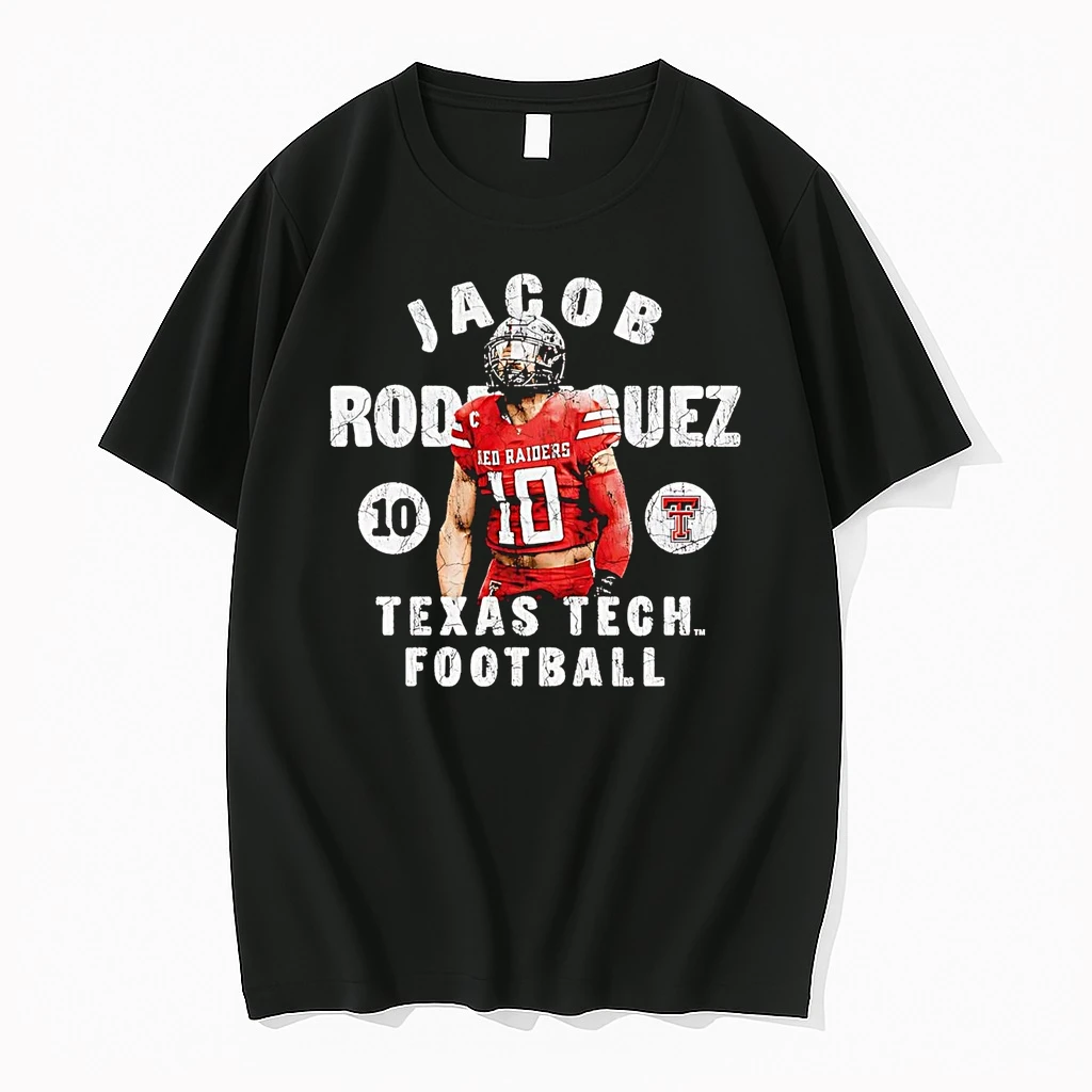 Jacob Rodriguez Portrait Texas Tech Red Raiders Shirts