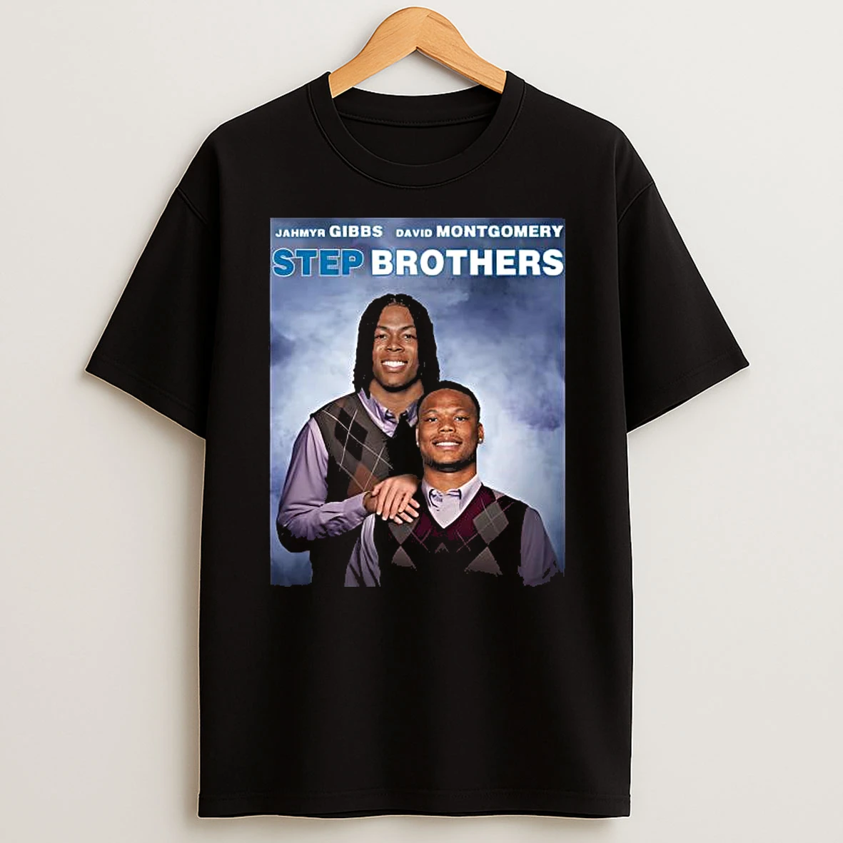 Jahmyr Gibbs David Montgomery Step Brothers Parody Shirts