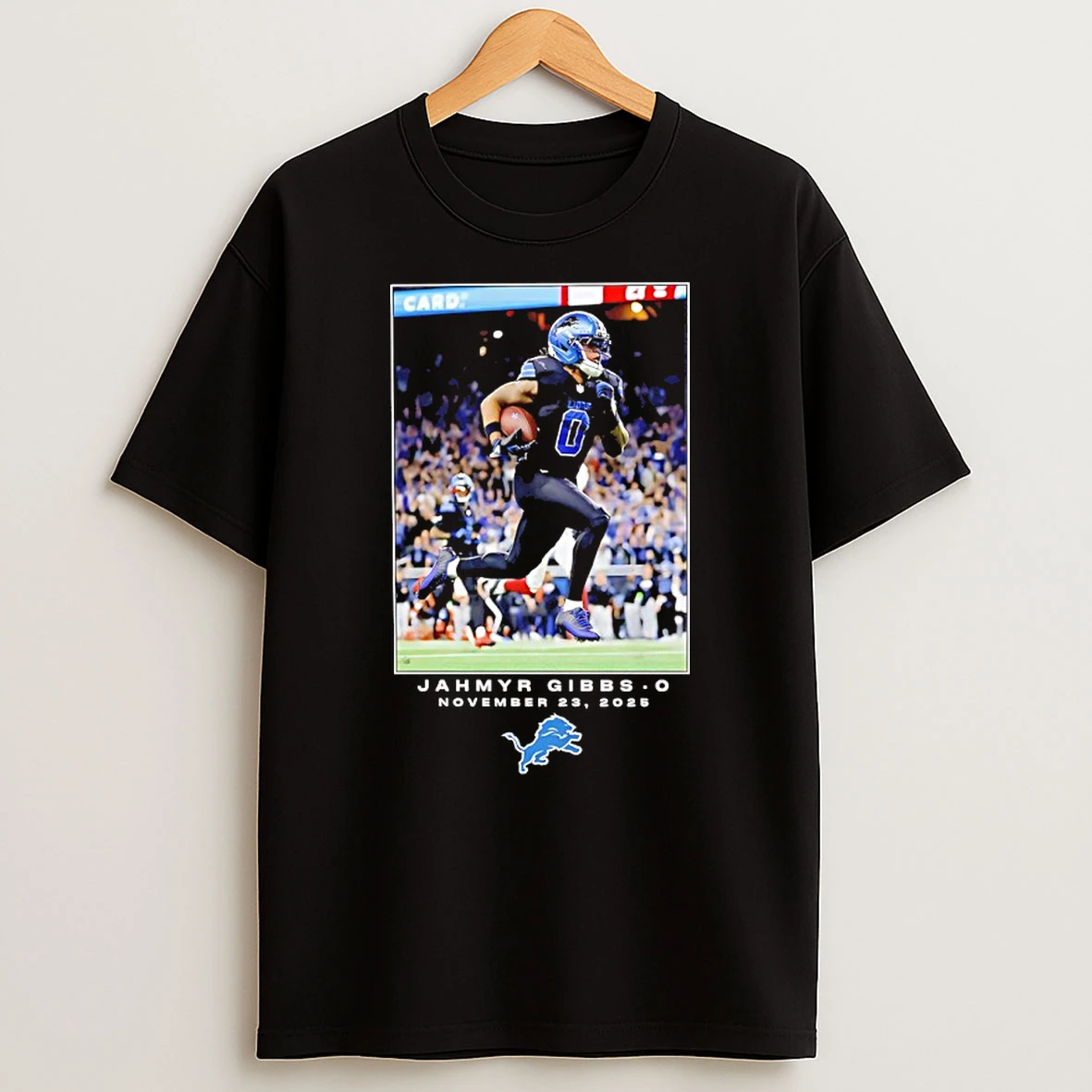 Jahmyr Gibbs Detroit Lions Nfl Flash Features Week 12 Nov 2025 Shirts