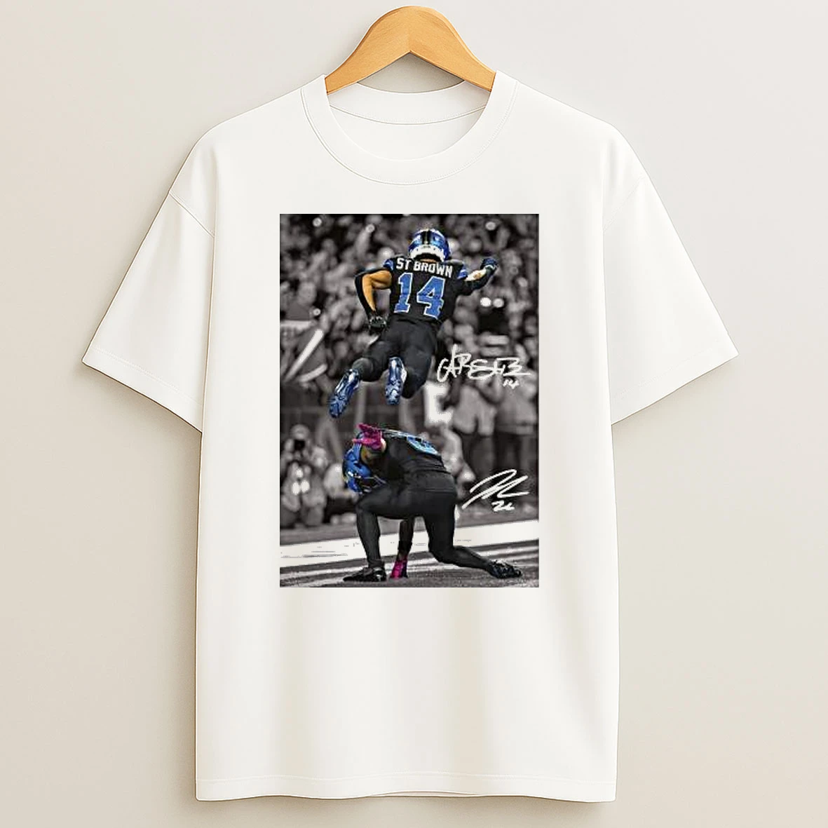 Jahmyr Gibbs And St Brown Detroit Grit Shirts