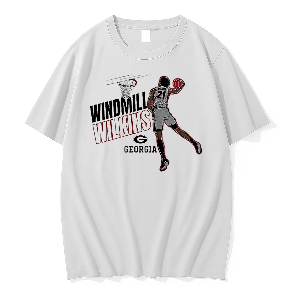 Jake Wilkins Dunks Georgia Bulldogs Basketball Windmill Wilkins Shirts