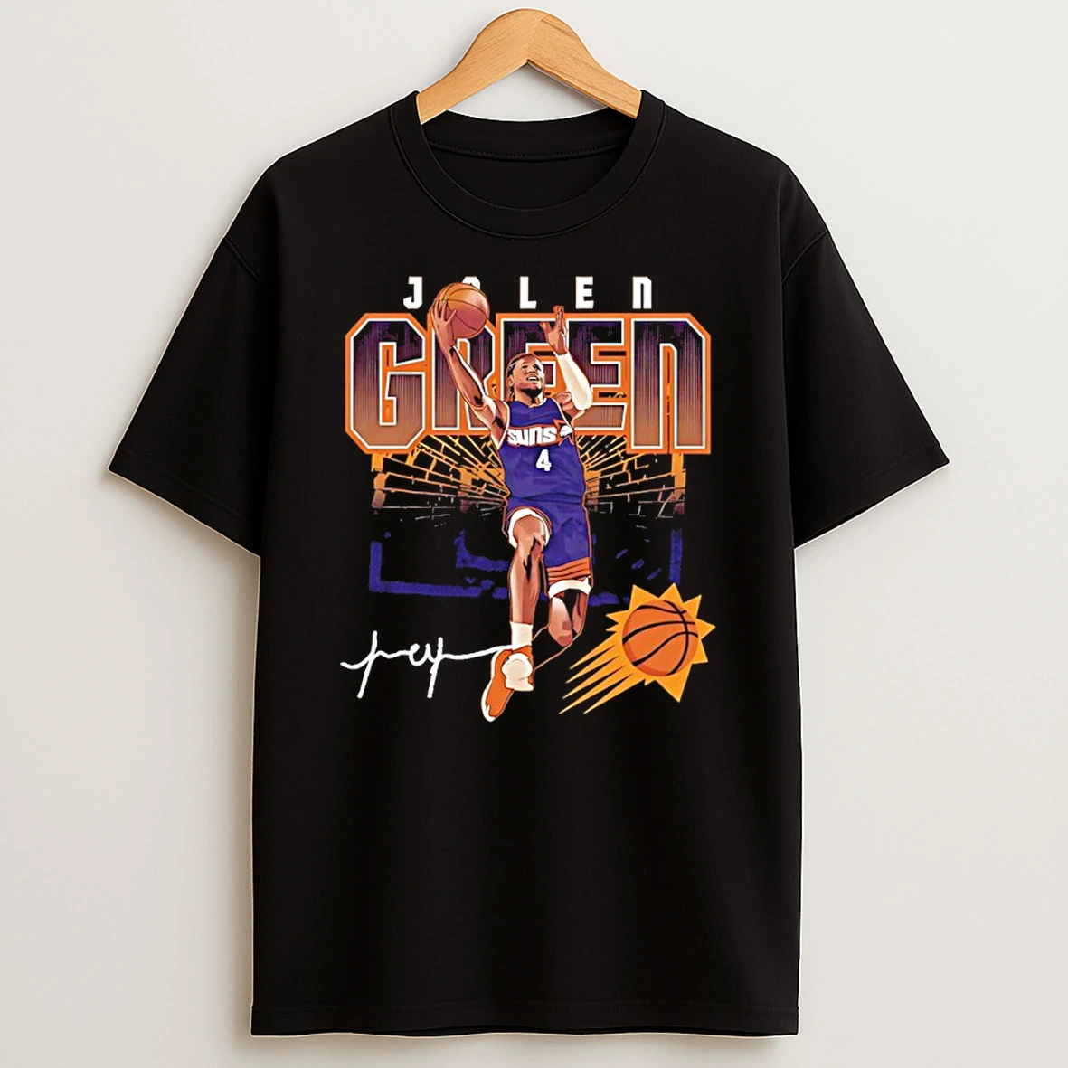 Jalen Green Nba Phoenix Suns Shattered Signature Shirts