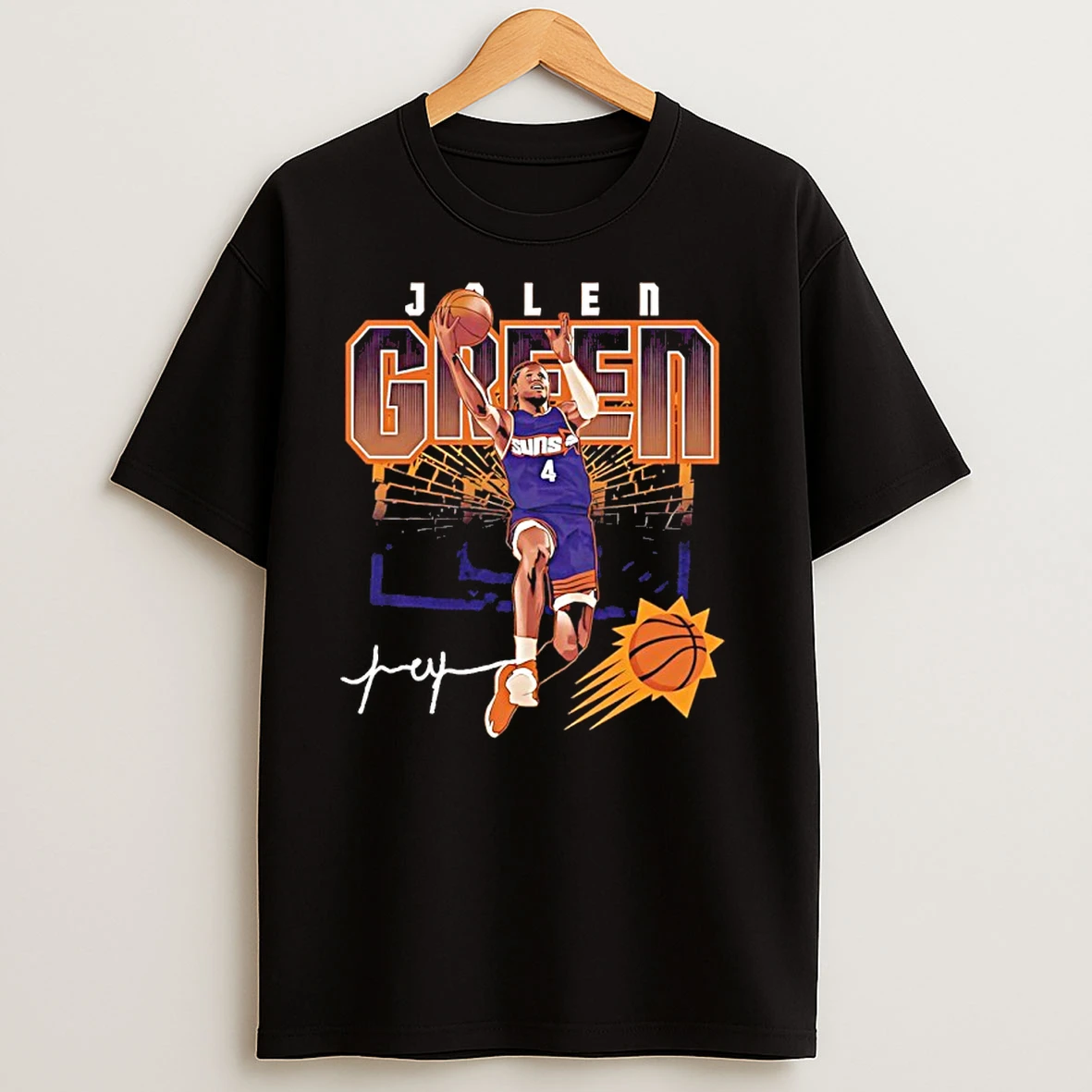 Jalen Green Nba Phoenix Suns Shattered Signature T Shirts