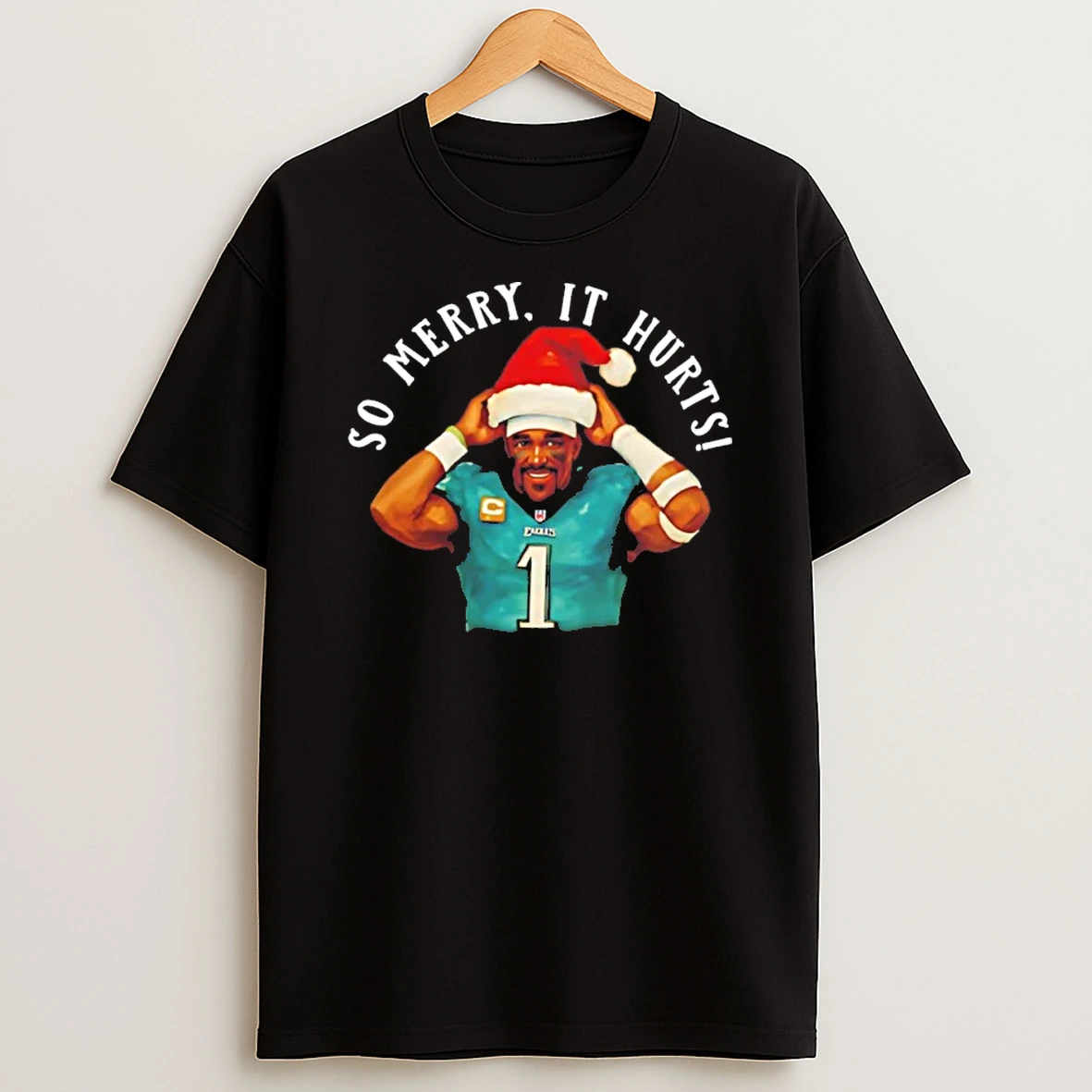 Jalen Hurts So Merry Its Heart Eagles Christmas Shirts