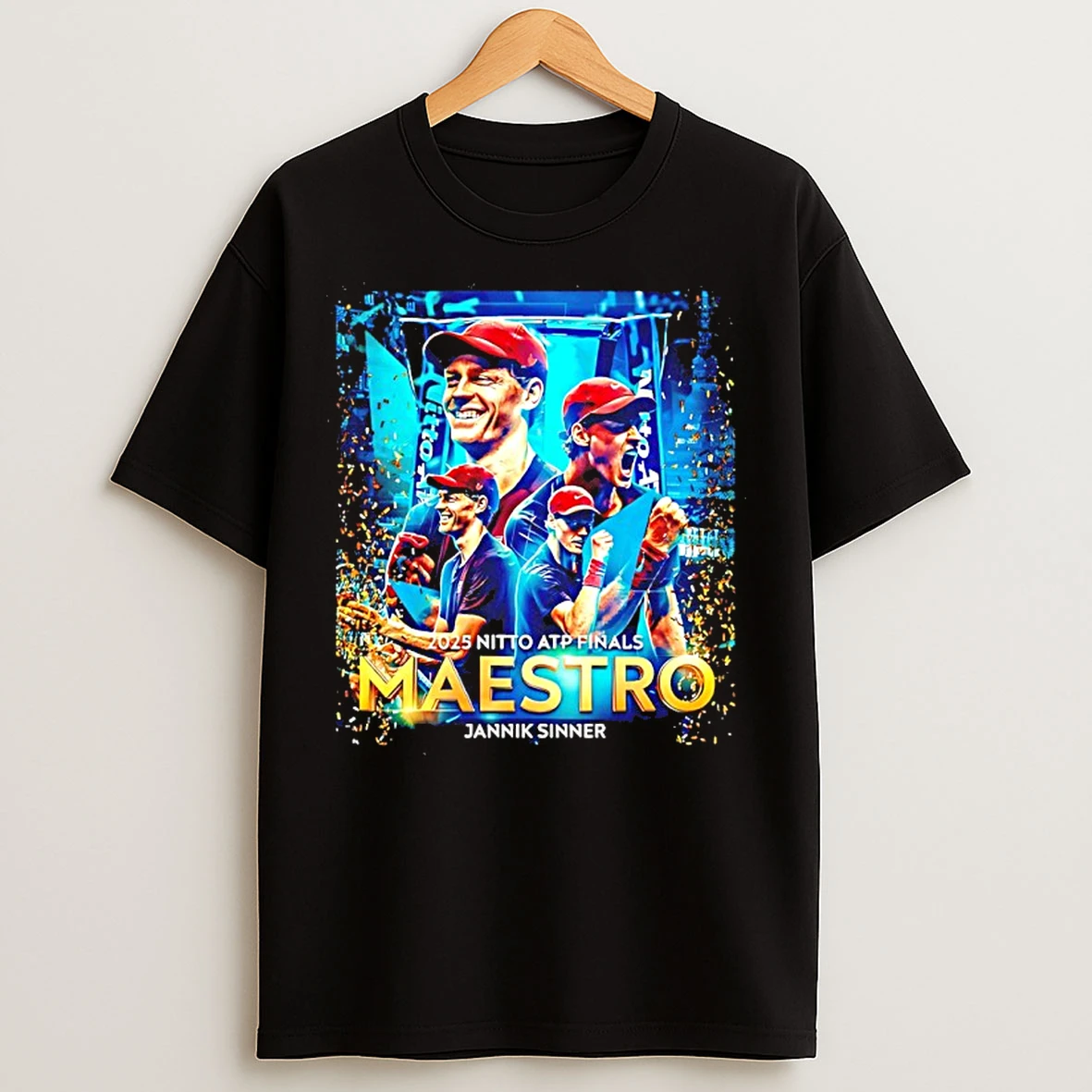 Jannik Sinner 2025 Nitto Atp Finals Maestro Champion Graphic T Shirts