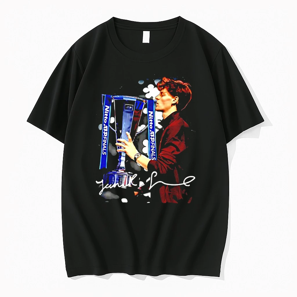 Jannik Sinner Atp Champion 2025 Trophy Signature Graphic Shirts