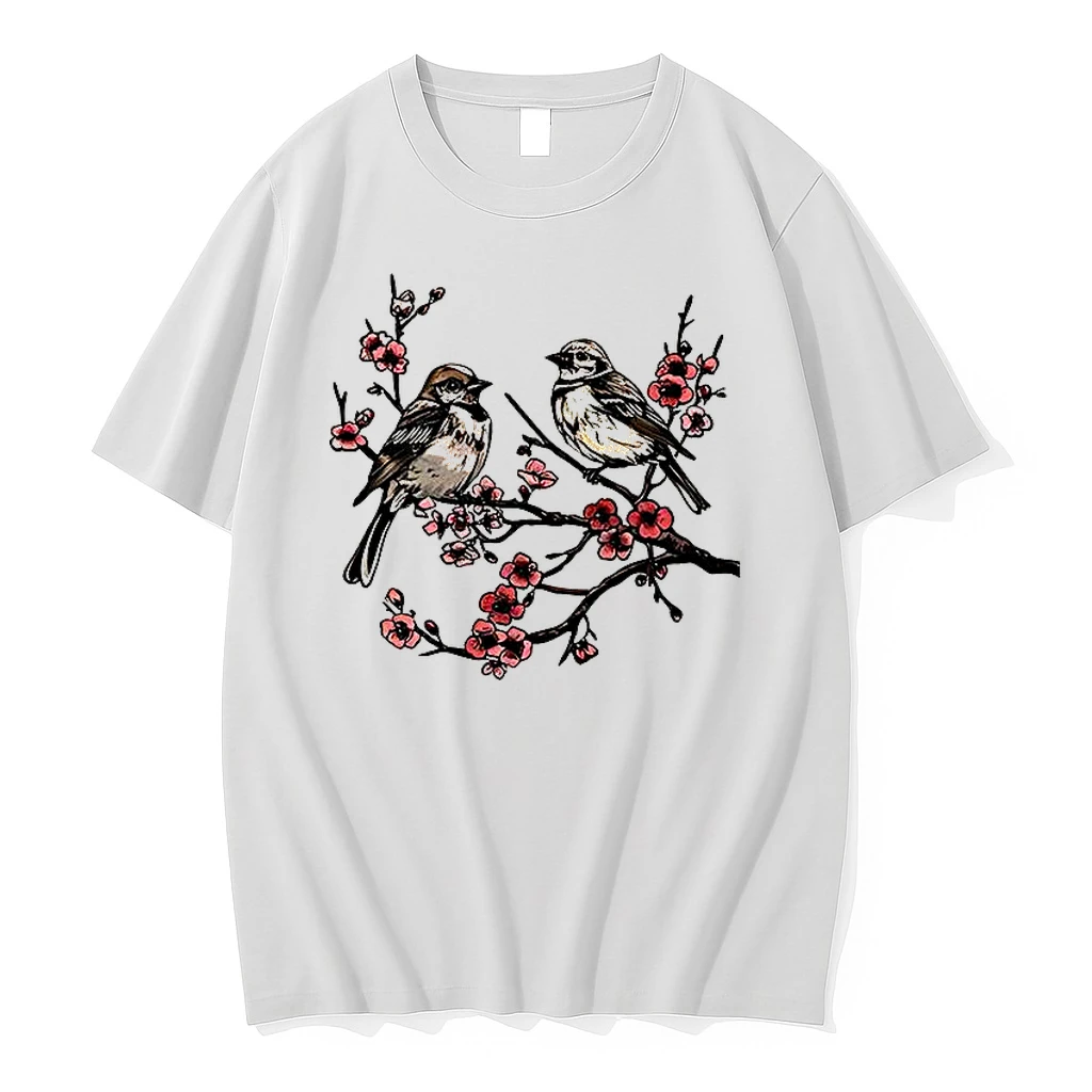 Japanese Cherry Blossoms Birds Shirts