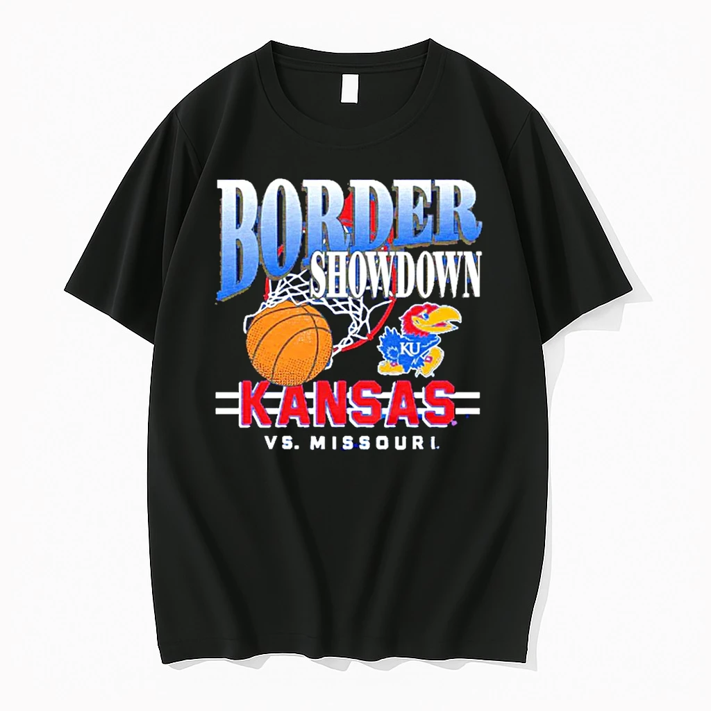 Jayhawks Basketball Vs Missouri Border Showdown Mascot Shirts