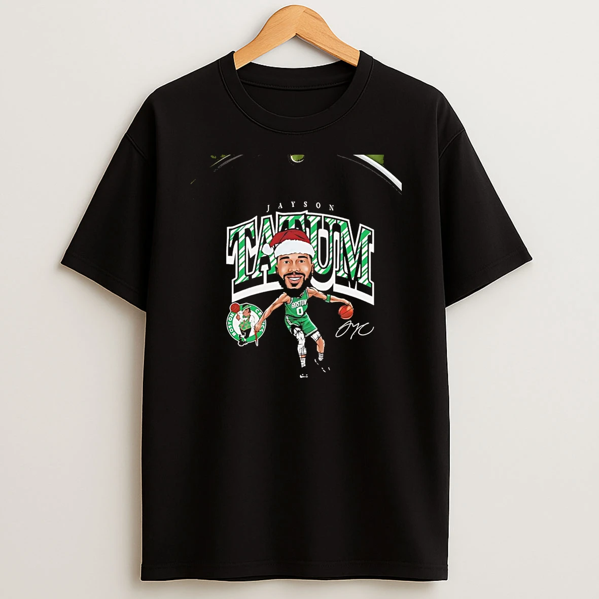 Jayson Tatum Santa Cartoon Boston Celtics Christmas Chriast Shirts