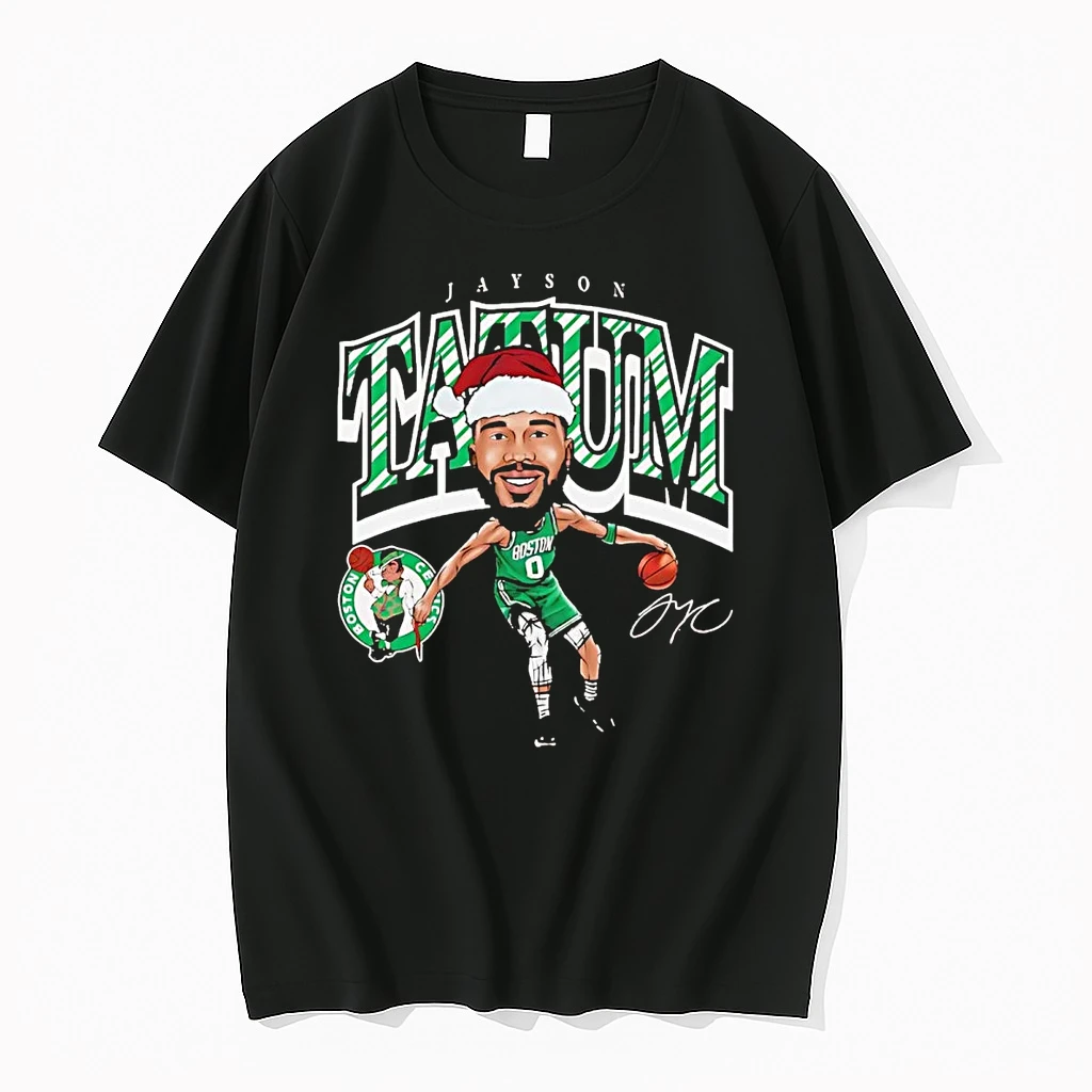 Jayson Tatum Santa Cartoon Boston Celtics Shirts