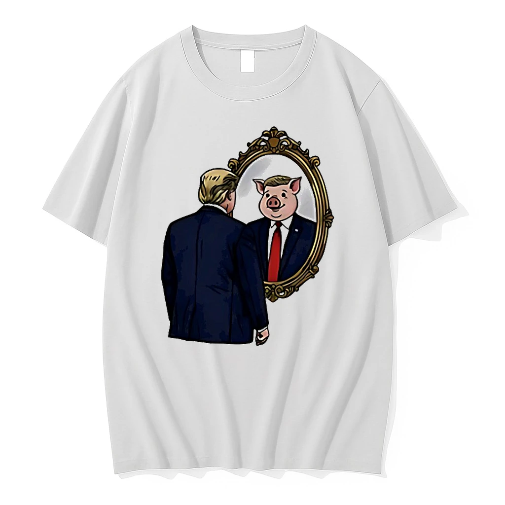 Jb Pritzker Wearing Quiet Piggy Trump Shirts