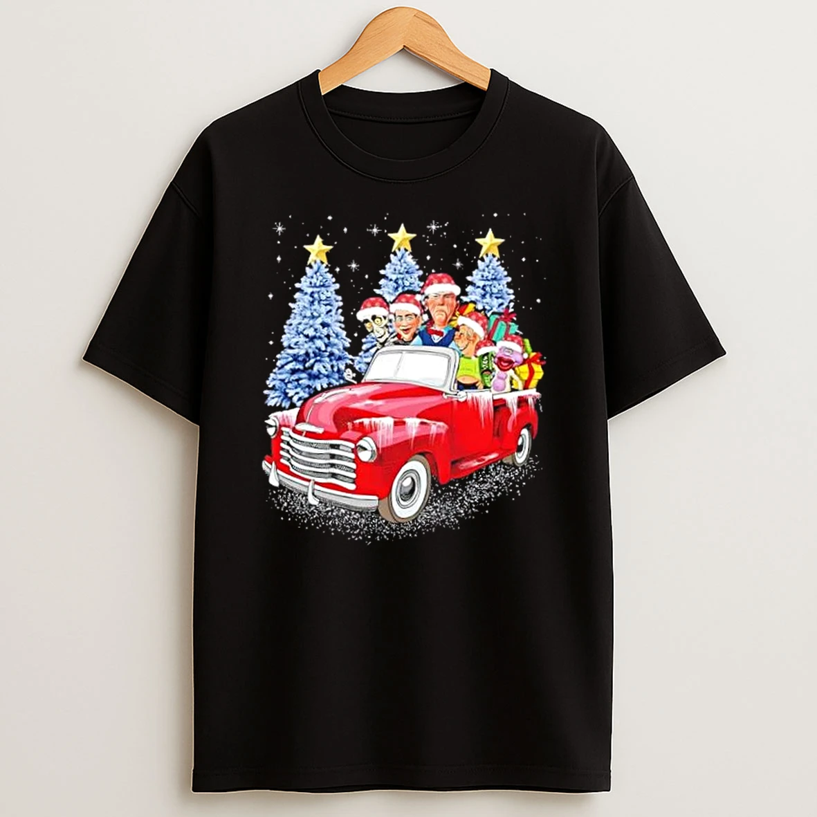 Jeff Dunham All Puppets Driving Car Christmas Tree Shirts
