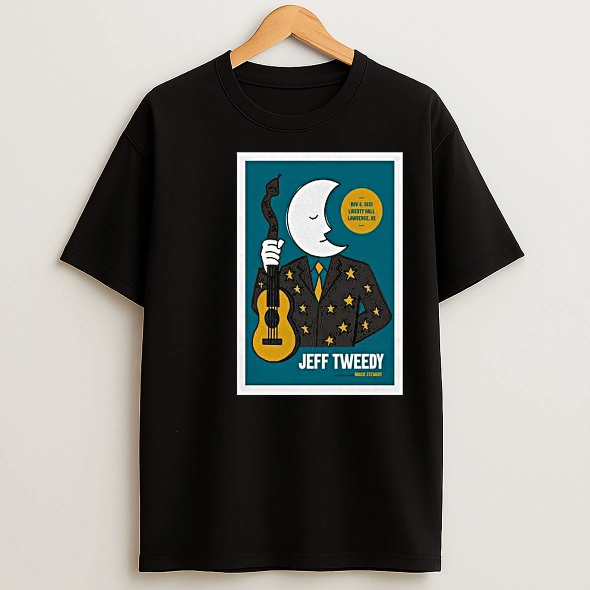 Jeff Tweedy November 8 2025 Lawrence Ks Circle Black T Shirts