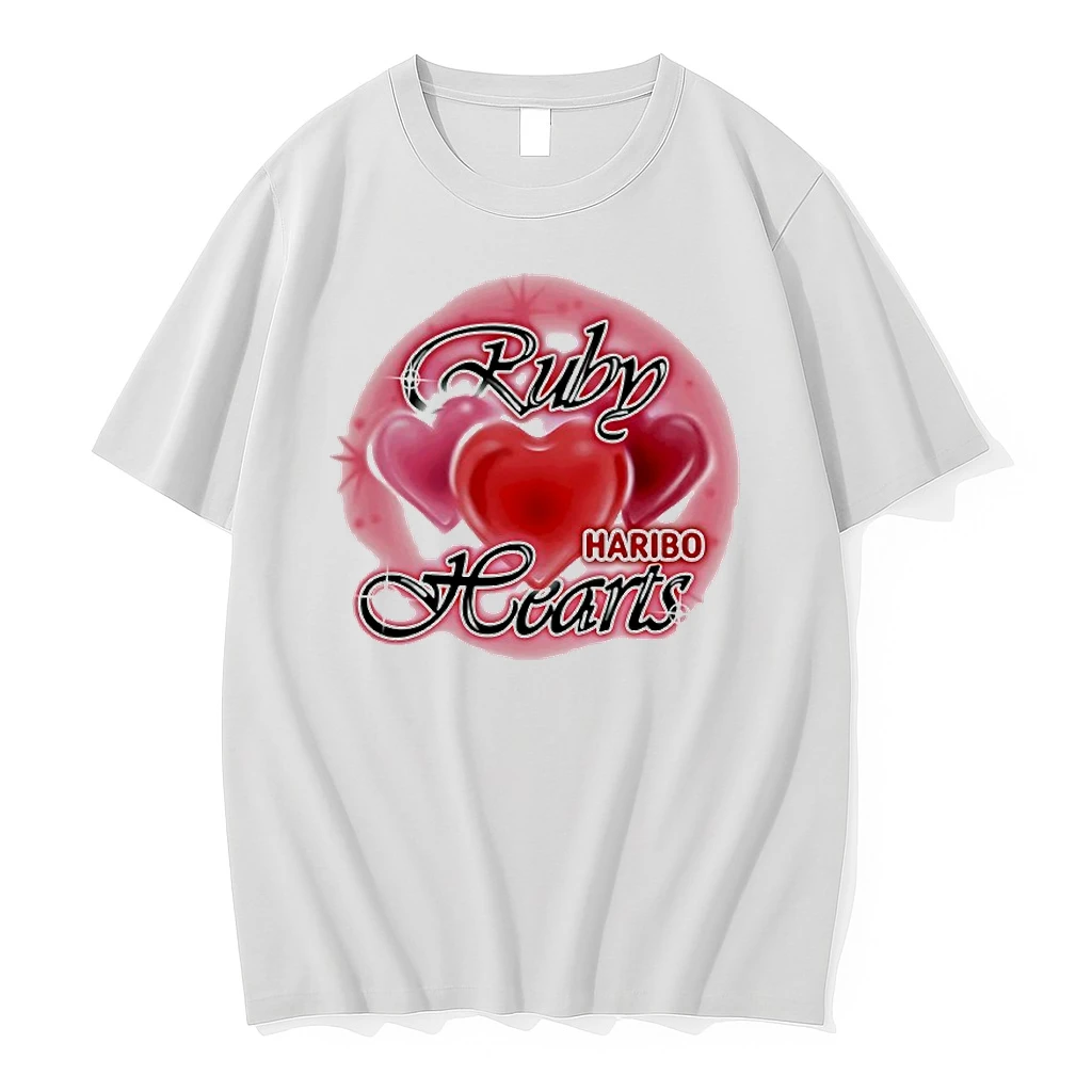 Jennie X Haribo Ruby Hearts Airbrush 90s Bootleg Shirts