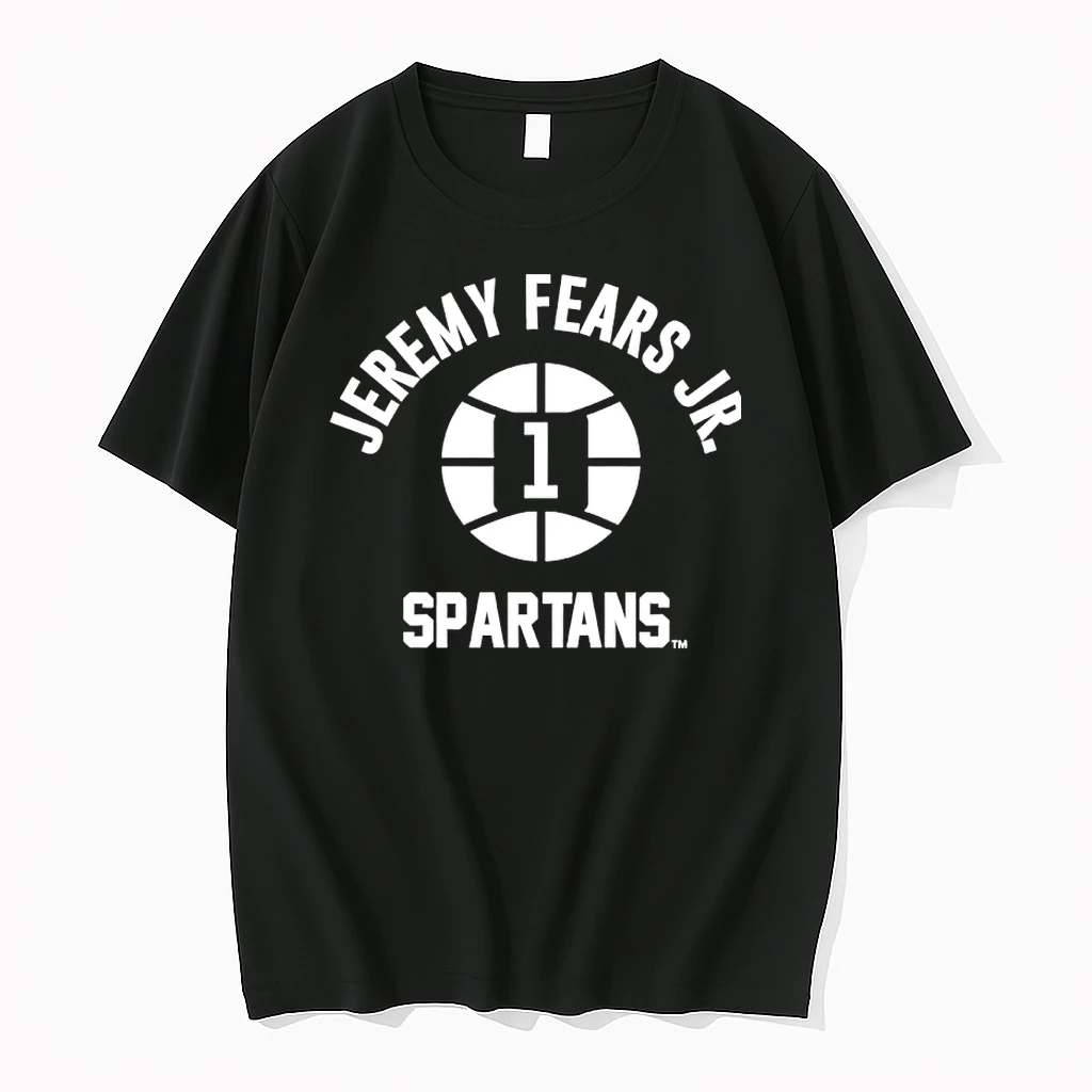 Jeremy Fears Jr 1 Michigan State Basketball Name Number Ball Shirts
