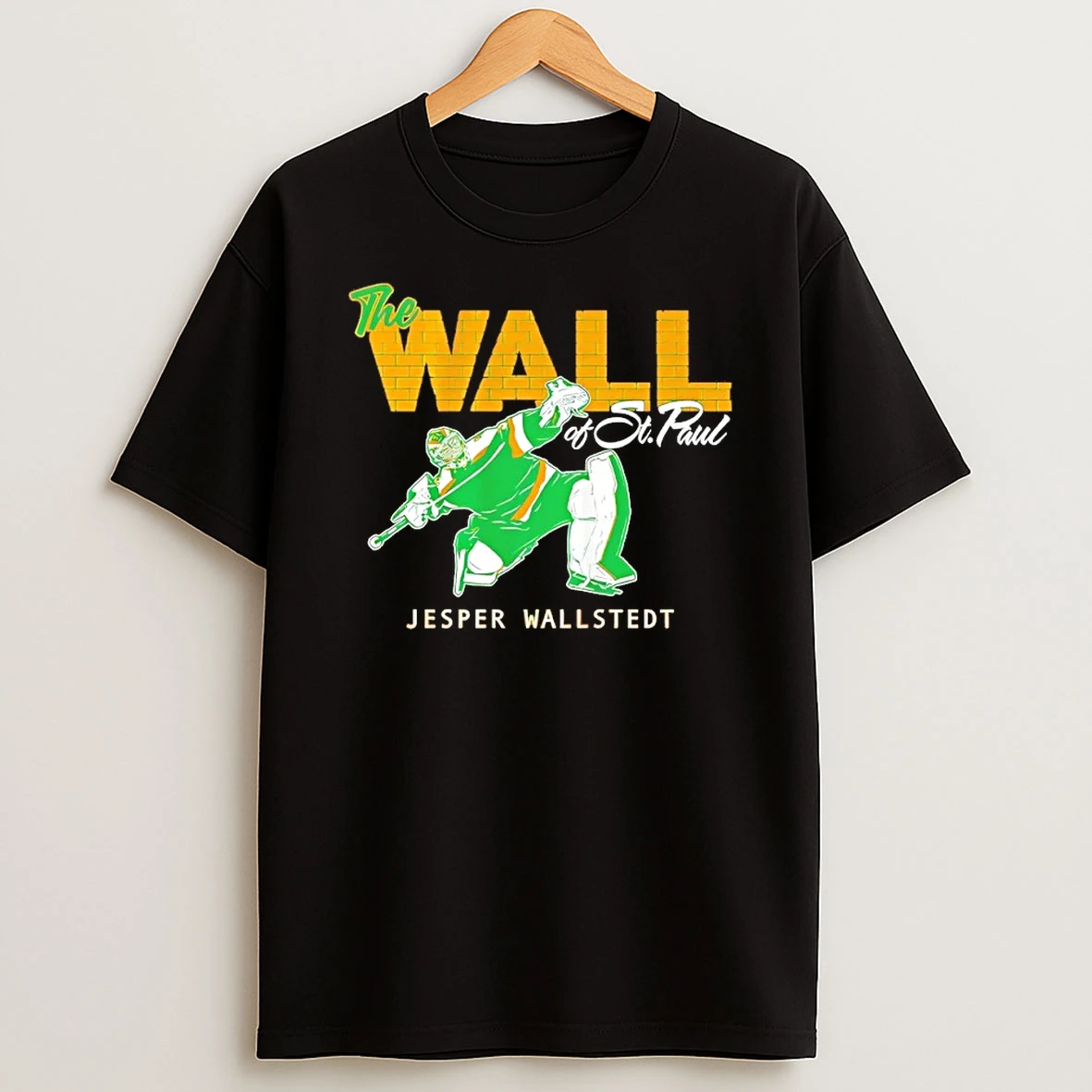 Jesper Wallstedt Minnesota Wild The Wall Of St Paul Shirts