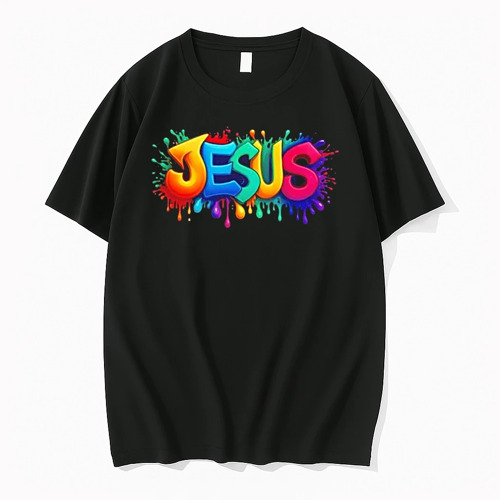 Jesus Colorful Vibrant Splash Shirts