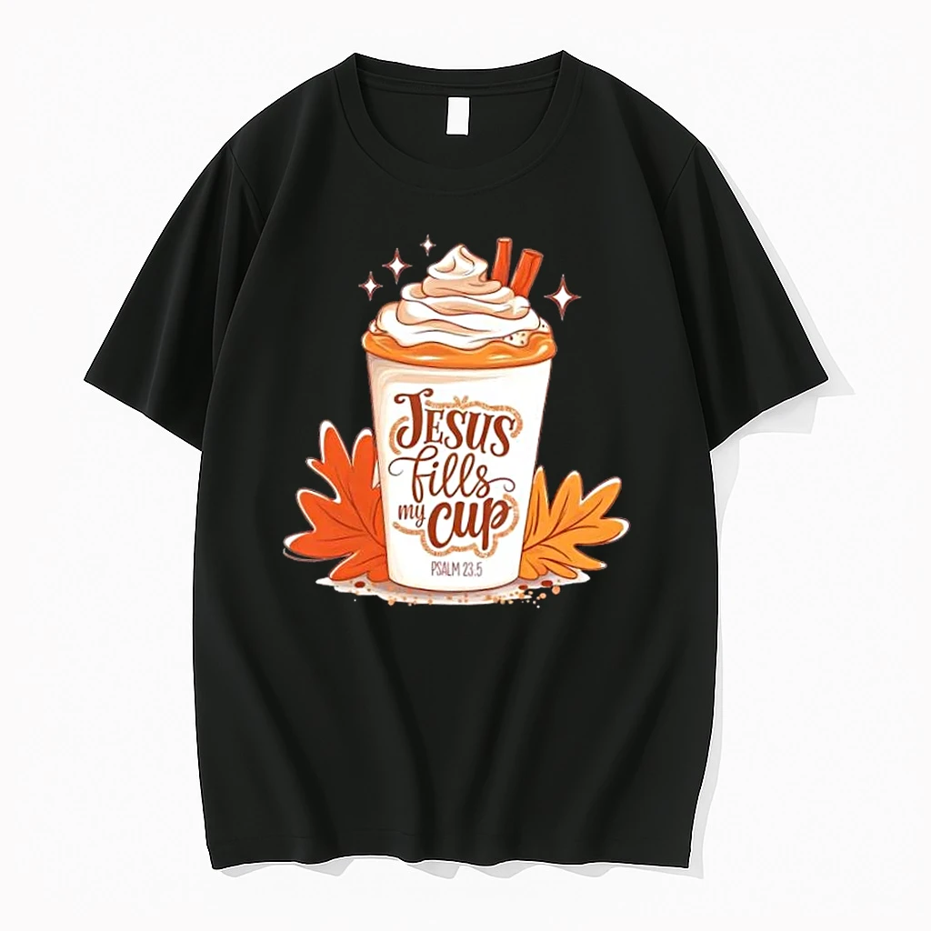 Jesus Fills My Cup Autumn Christian Shirts