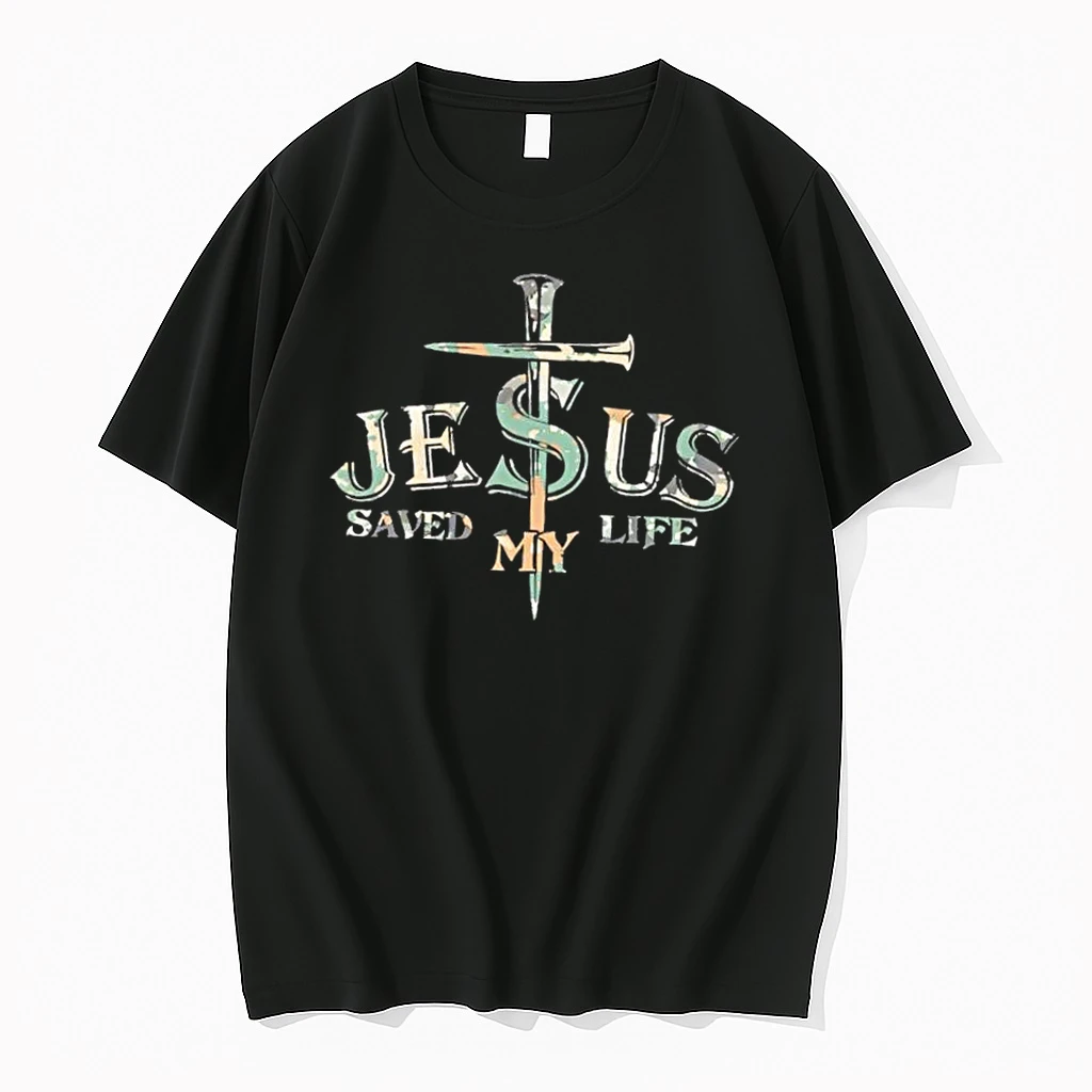 Jesus Saved My Life Army Camo Shirts