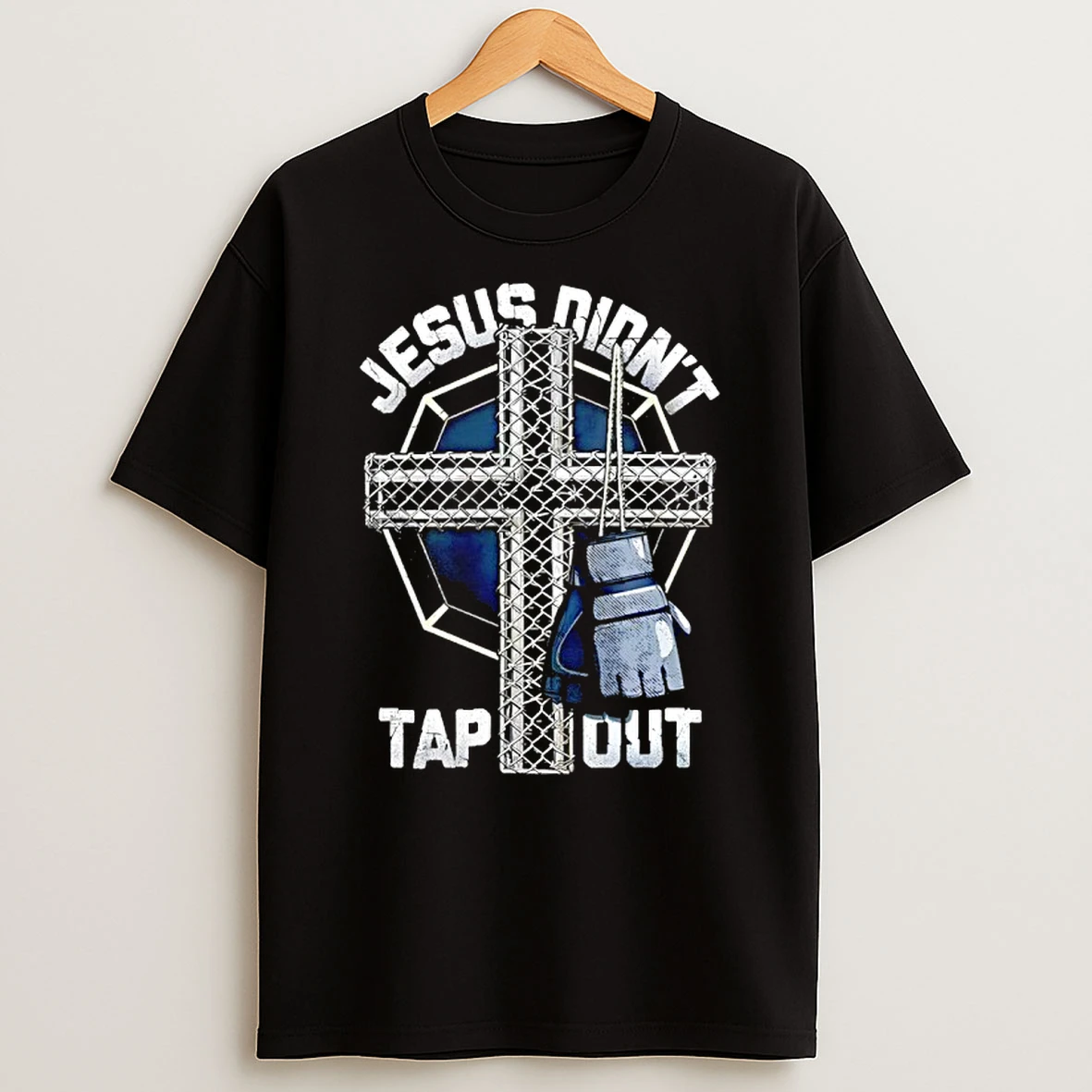 Jesus Didnt Tap Out Cross Metal Boxing Gloves Shirts