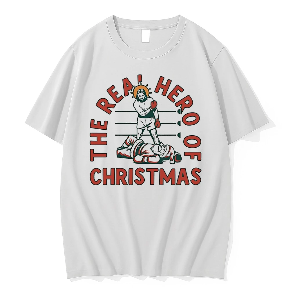 Jesus The Real Hero Of Christmas Shirts