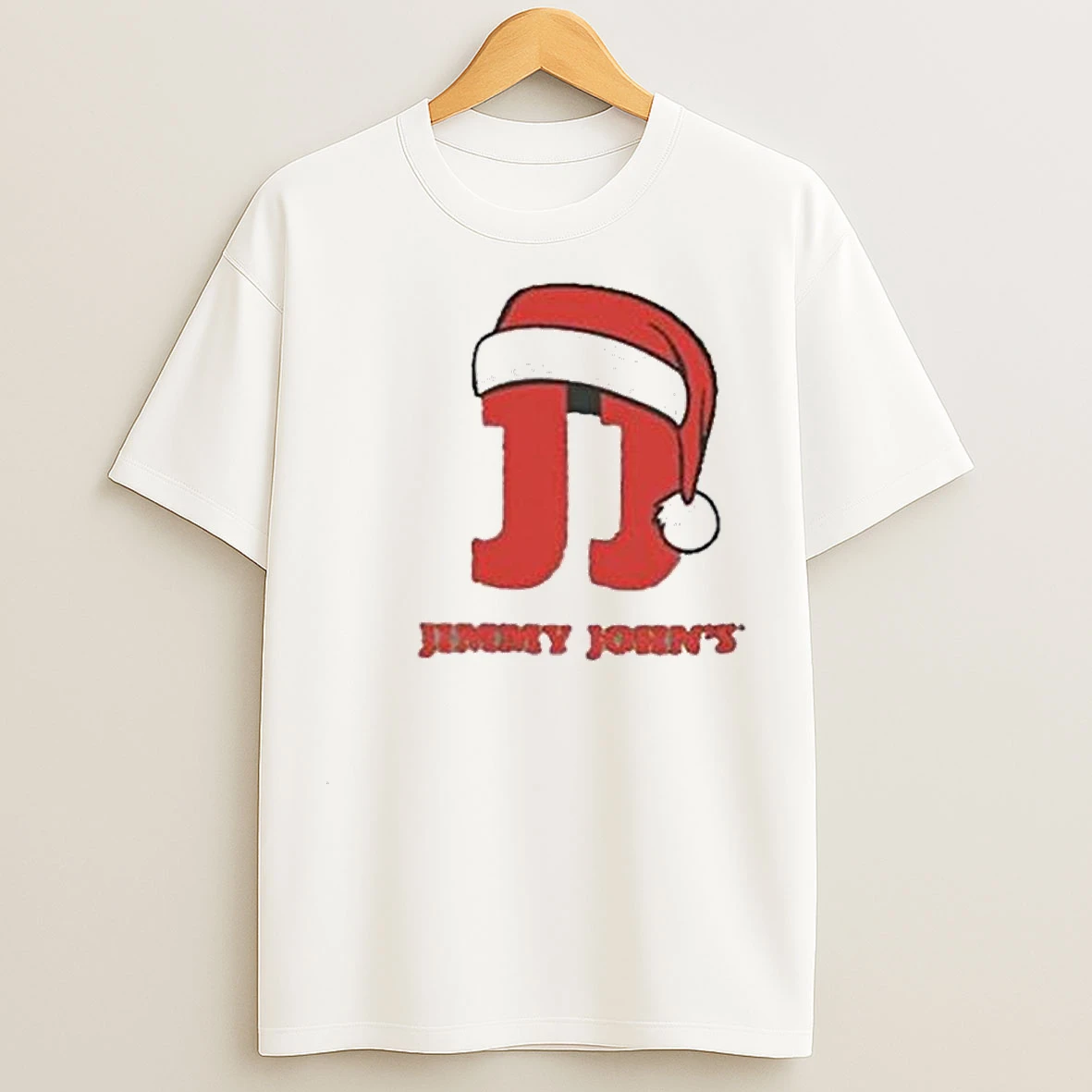 Jimmy Johns Christmas Circle White T Shirts