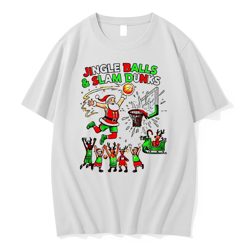 Jingle Balls And Slam Dunks Christmas Shirts