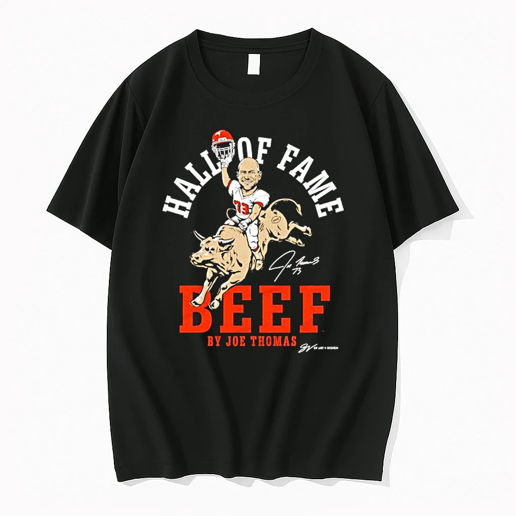 Joe Thomas Hall Of Fame Beef Signature Graphic Collab Shirts