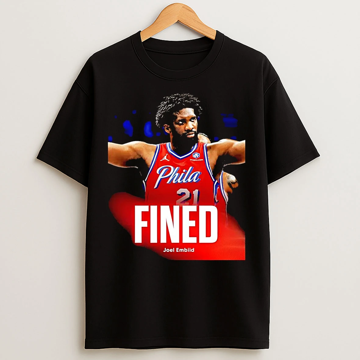 Joel Embiid Fined Lewd Gesture T Shirts