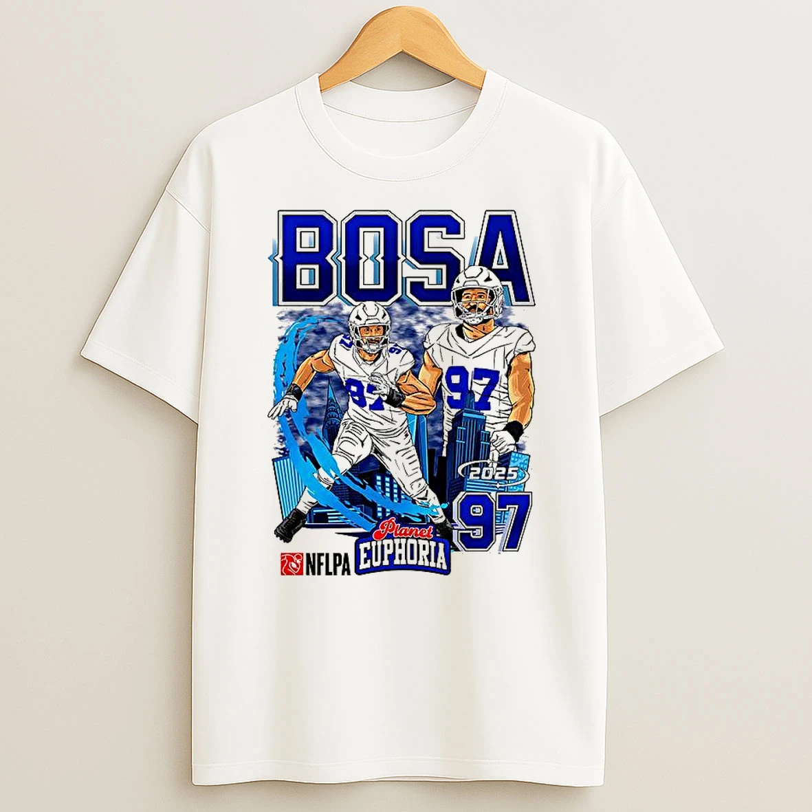 Joey Bosa Buffalo Bills Football Number 97 Skyline Cartoon Shirts