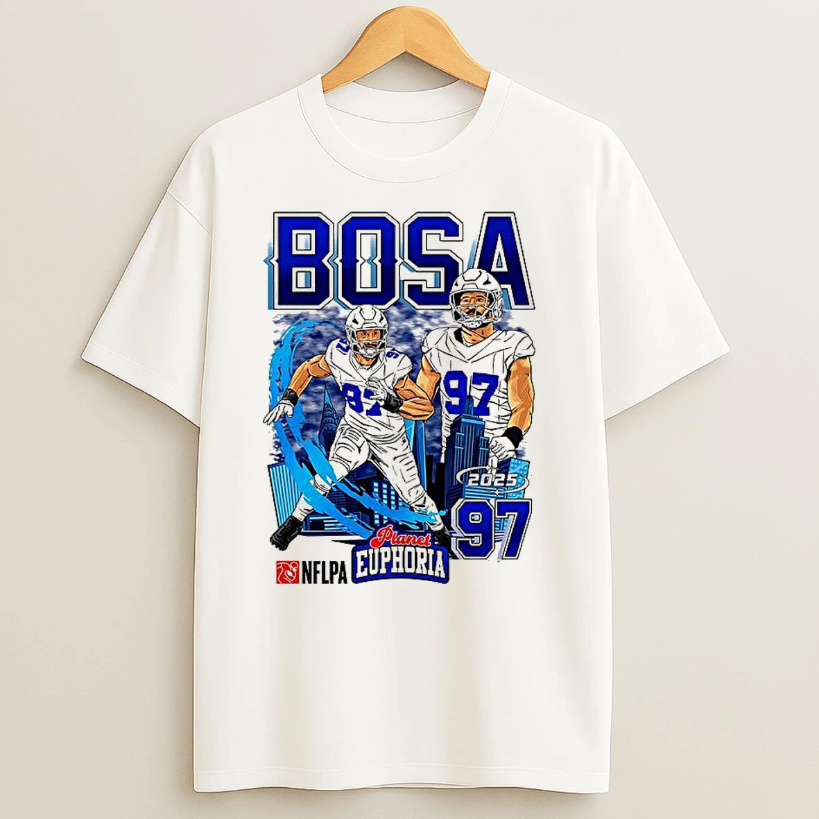 Joey Bosa Buffalo Bills Football Number 97 Skyline Cartoon T Shirts