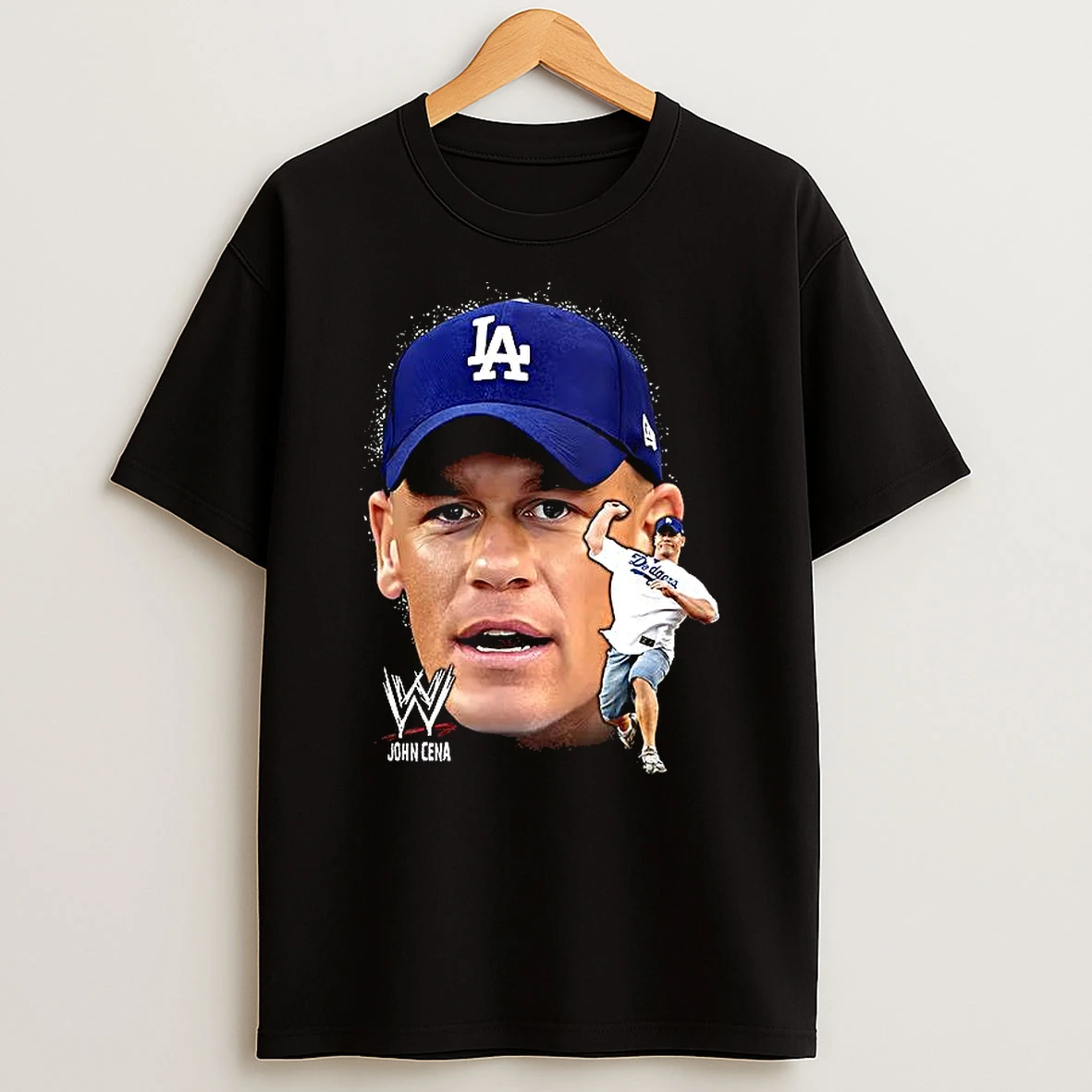 John Cena Wwe X Los Angeles Dodgers Baseball Big Face Shirts