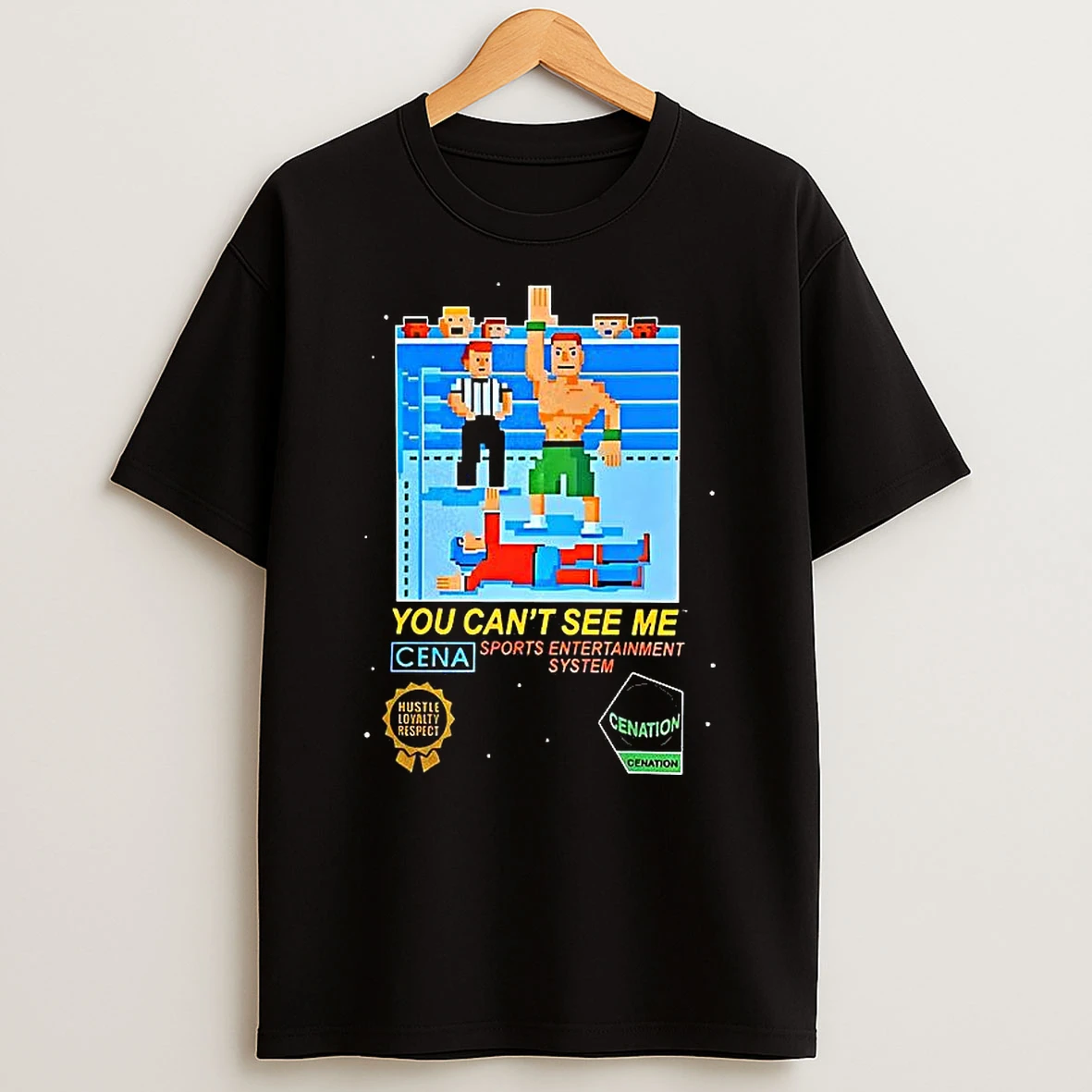 John Cena Wwe You Cant See Me 8 Bit Shirts