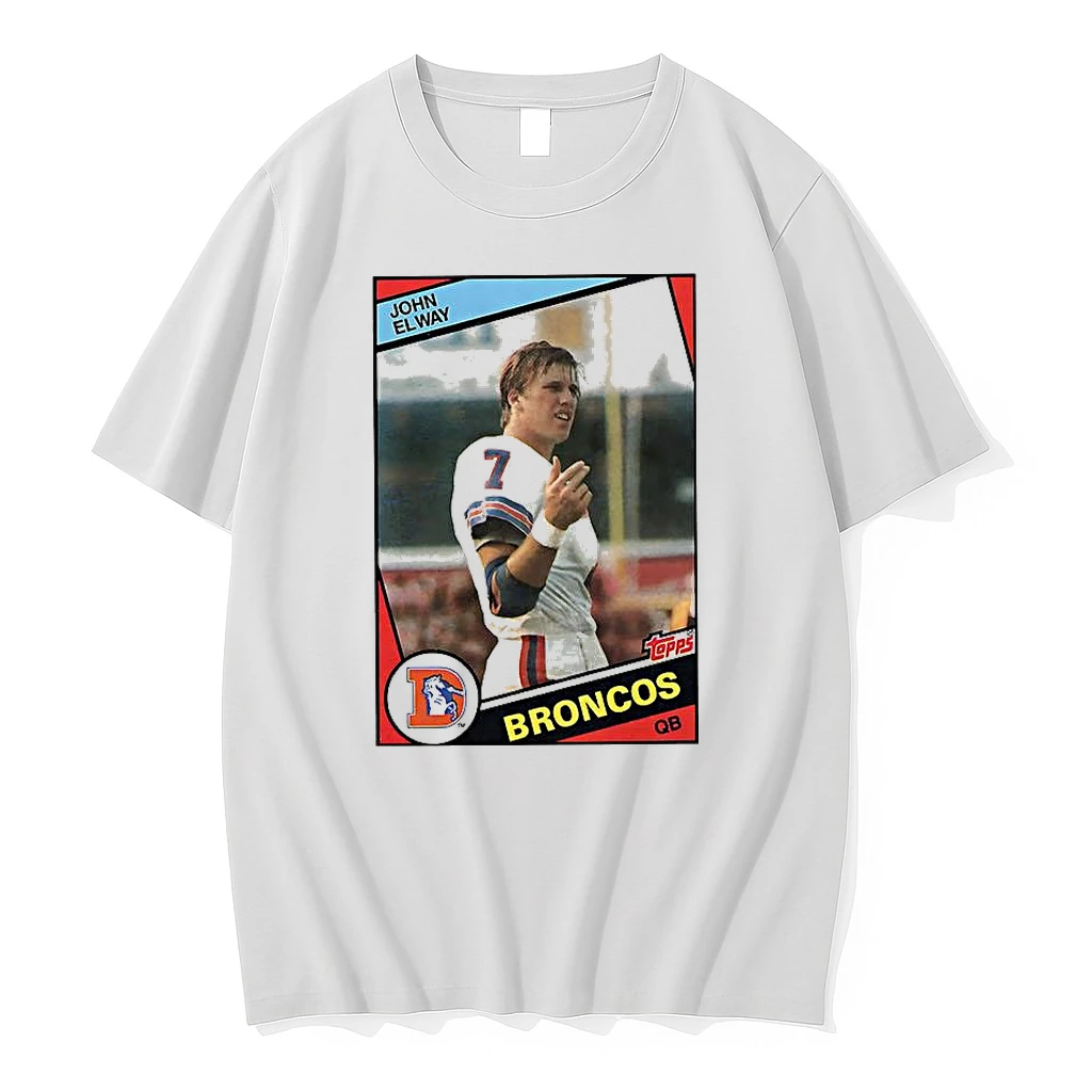 John Elway Denver Broncos Football Trading Card Retro Shirts