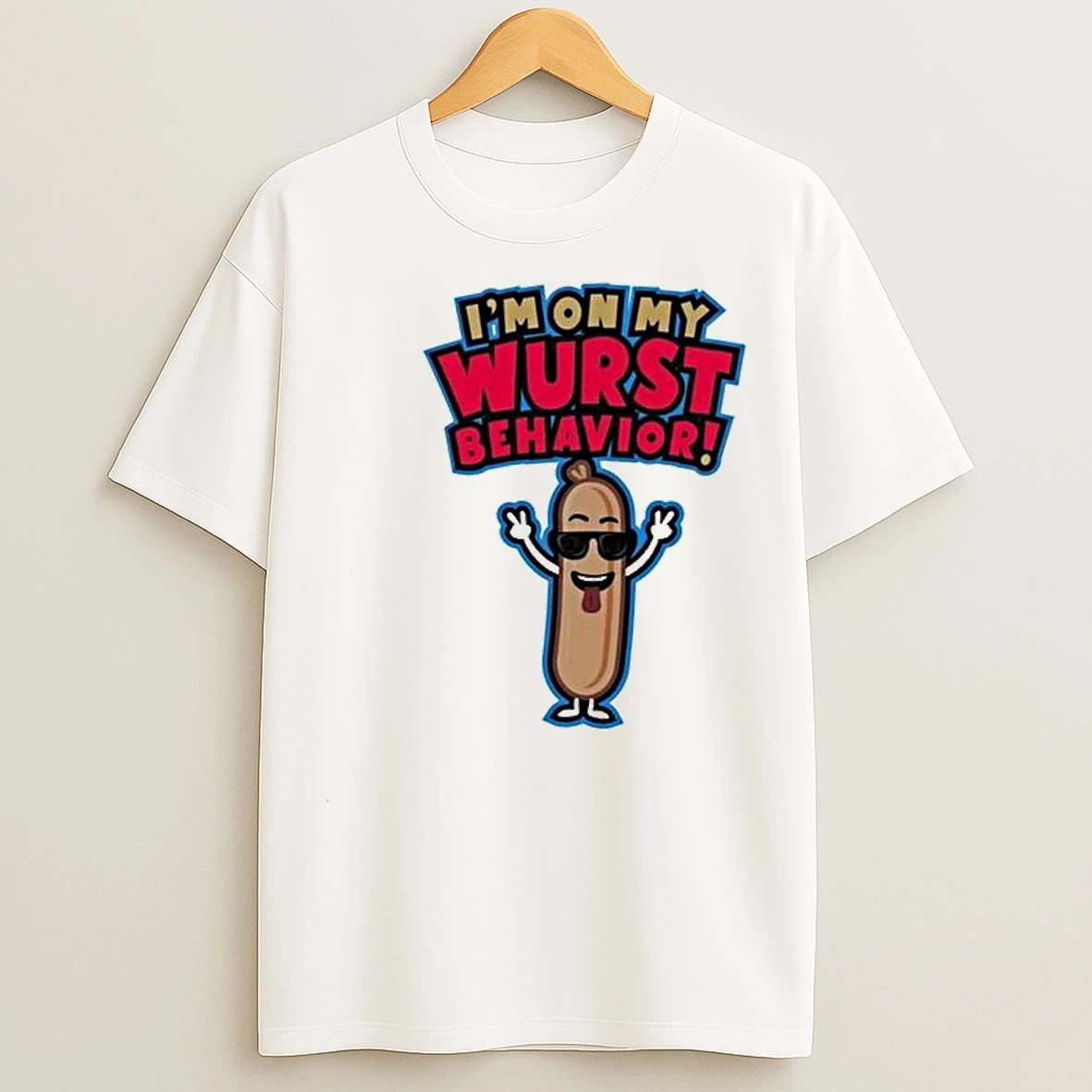 Jonas Brothers Im On My Wurst Behavior Circle White T Shirts